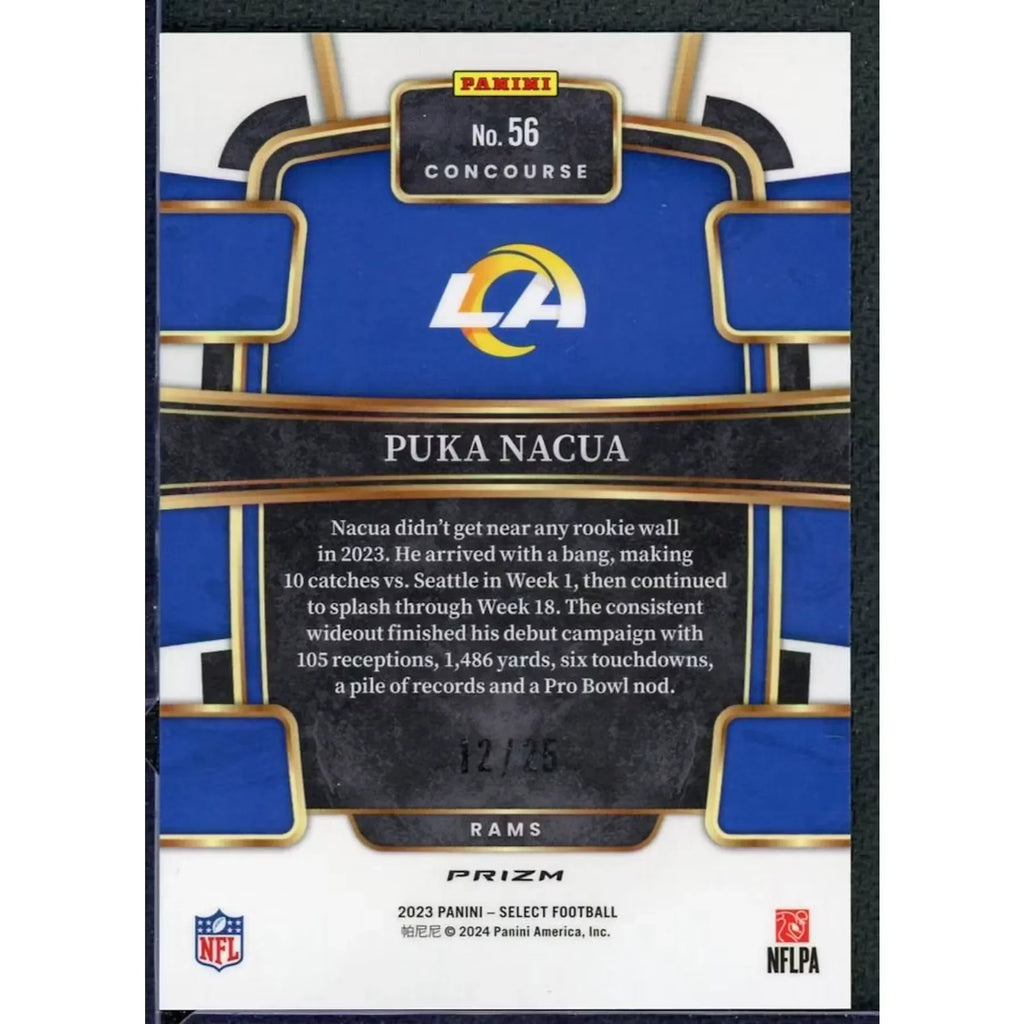 Puka Nacua 2023 Panini Select Rookie Tie-Dye Card | #56/25