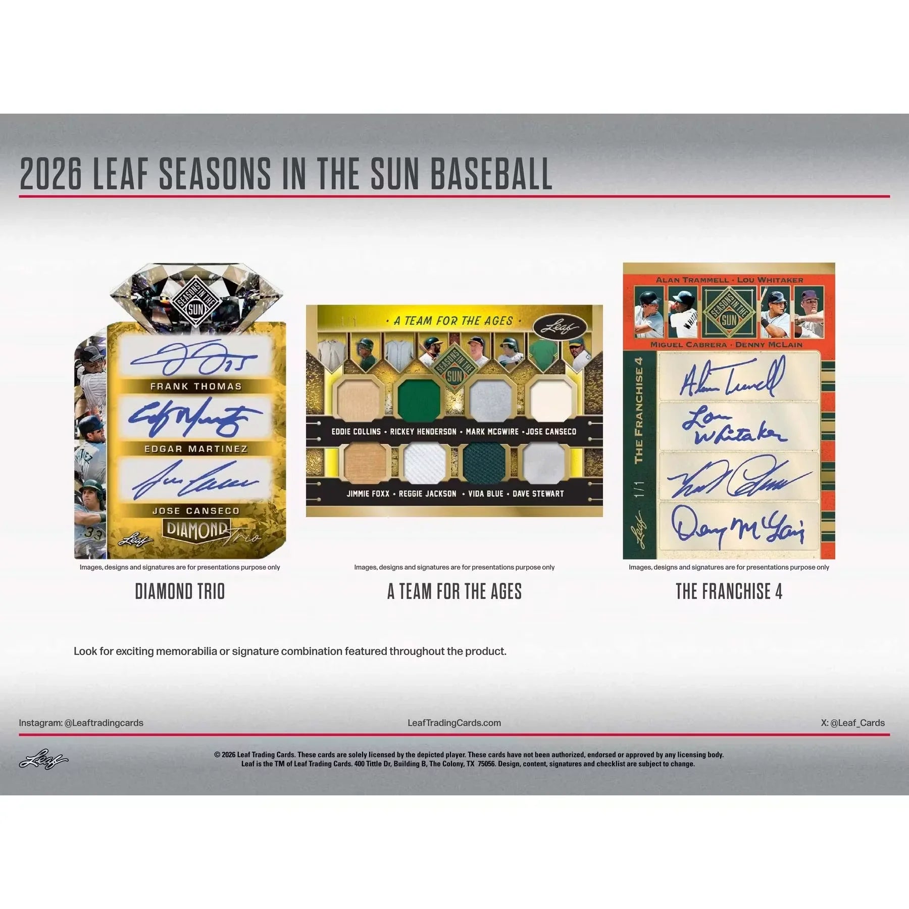 2026 Leaf Seasons in the Sun Baseball Hobby Box | Presell (Ships Sealed Only)