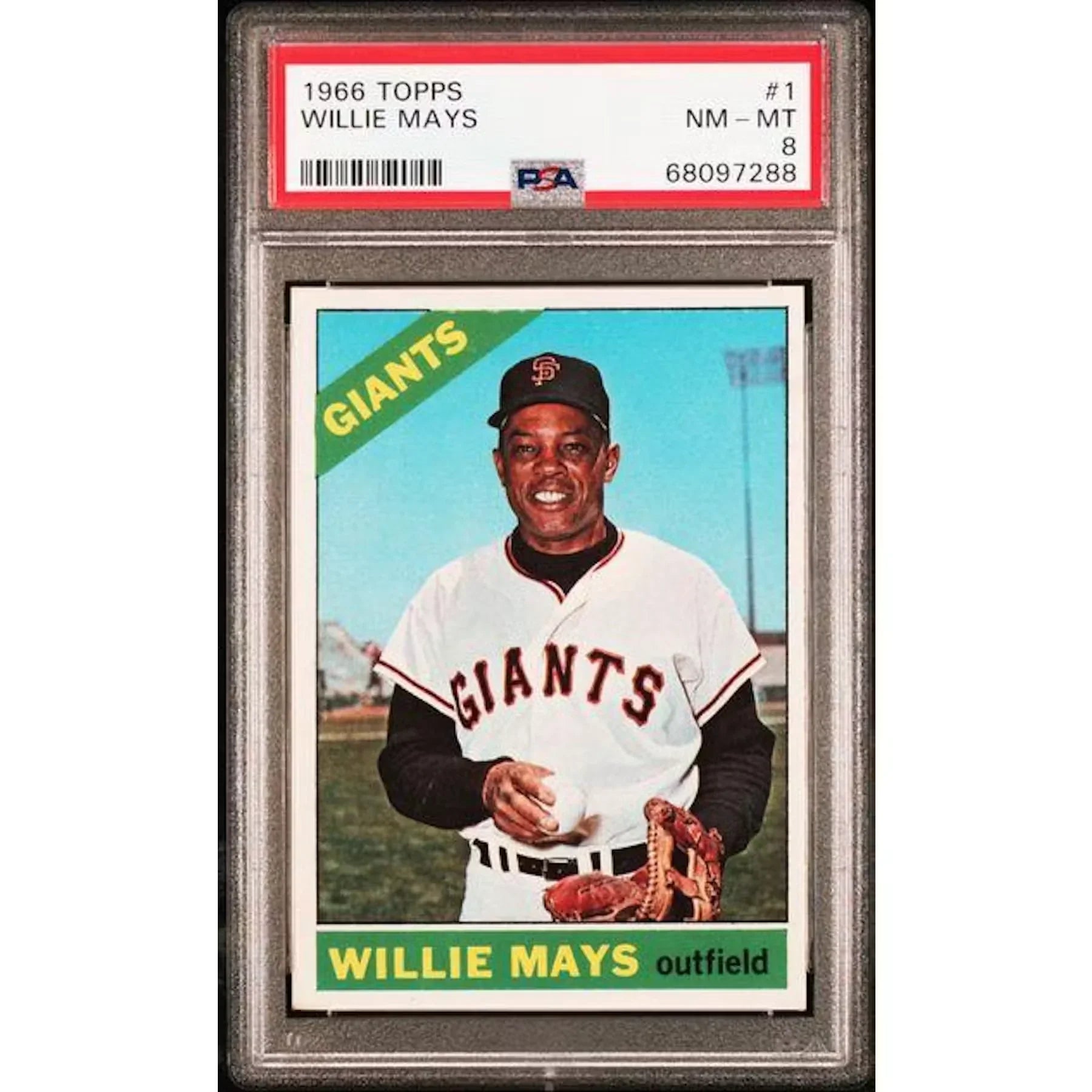 1966 Topps Willie Mays #1 Baseball Card | PSA 8