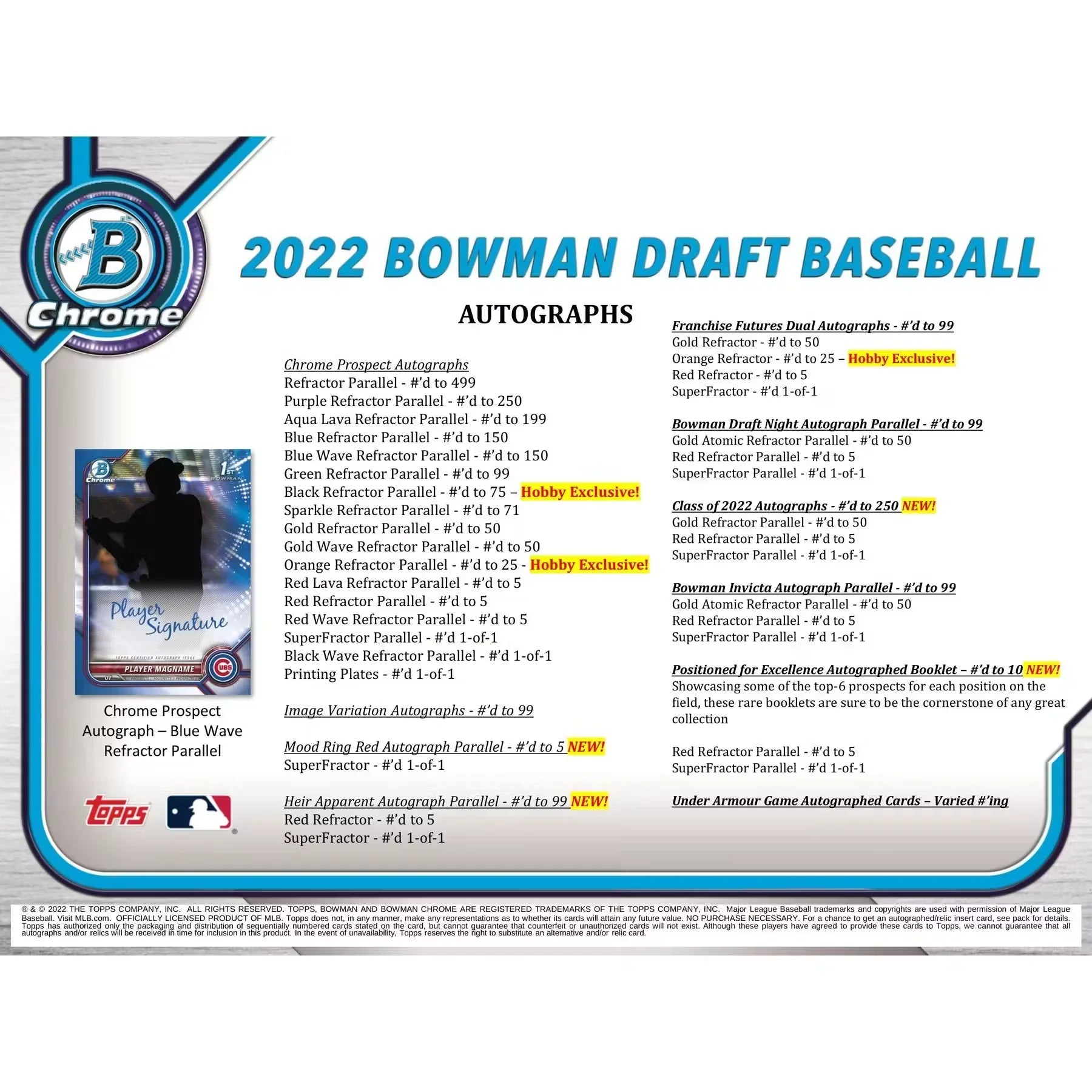 2022 Bowman Draft Baseball Hobby Jumbo 8 Box Case (Ships Sealed Only)