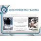 2022 Bowman Draft Baseball Hobby Jumbo Box (Ships Sealed Only)