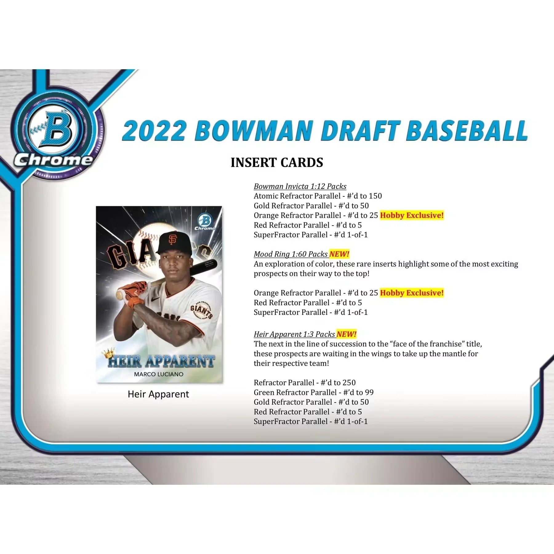 2022 Bowman Draft Baseball Hobby Jumbo Box (Ships Sealed Only)