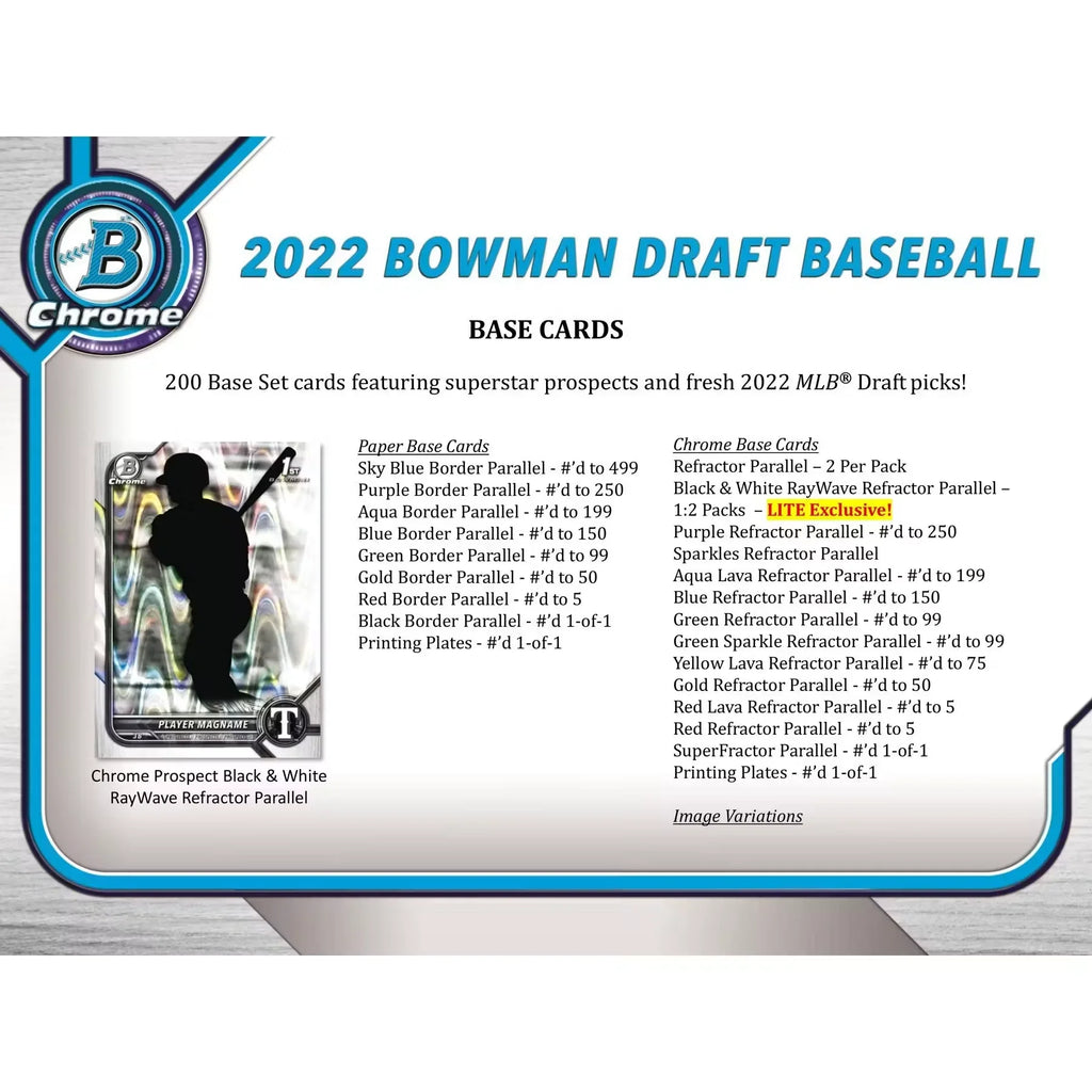 2022 Bowman Draft Baseball Hobby Lite 16 Box Case (Ships Sealed Only)