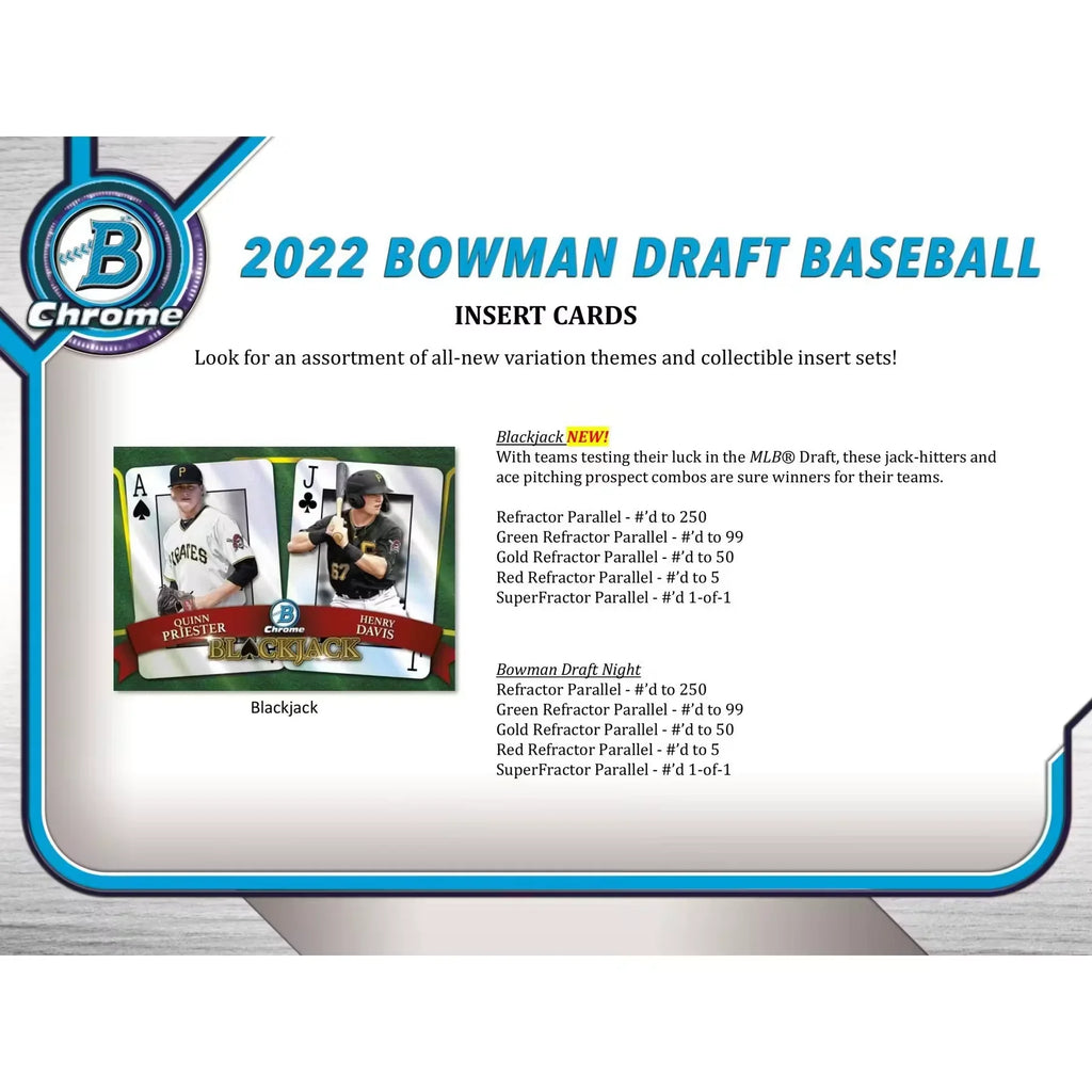 2022 Bowman Draft Baseball Hobby Lite 16 Box Case (Ships Sealed Only)