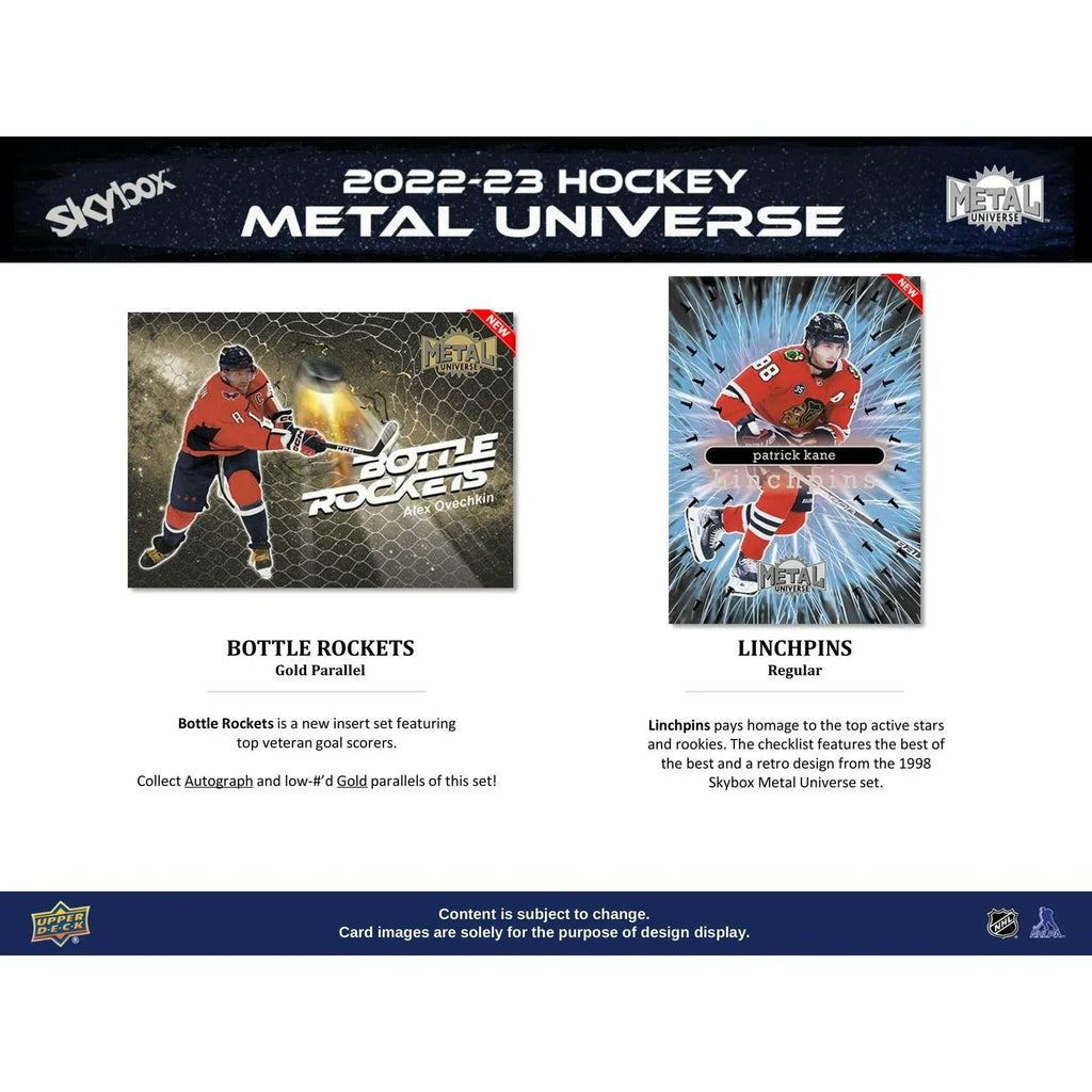 2022 23 Upper Deck Skybox Metal Universe Hockey Hobby Box (Ships Sealed Only)