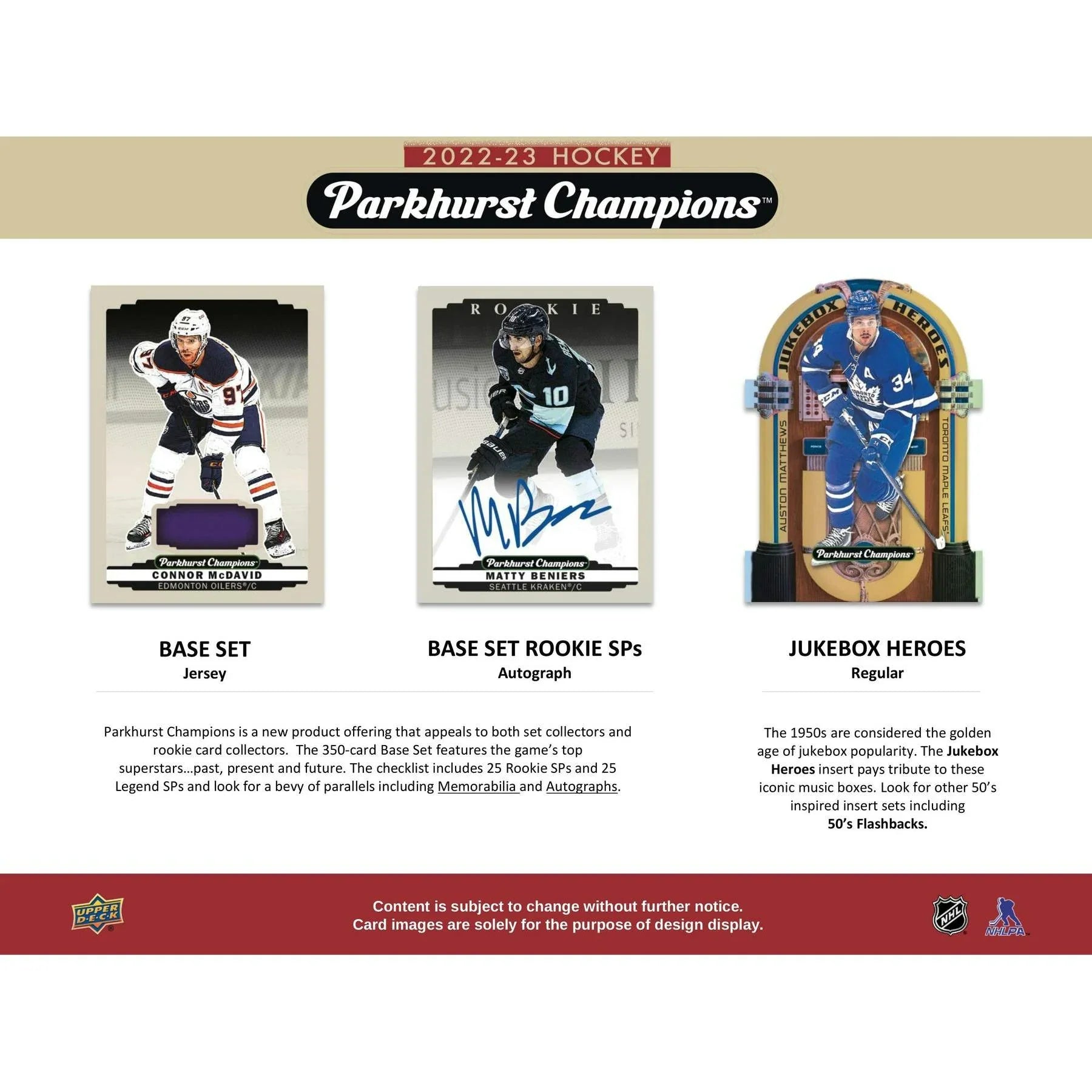 2022 23 Upper Deck Parkhurst Champions Hockey Blaster Box (Ships Sealed Only)