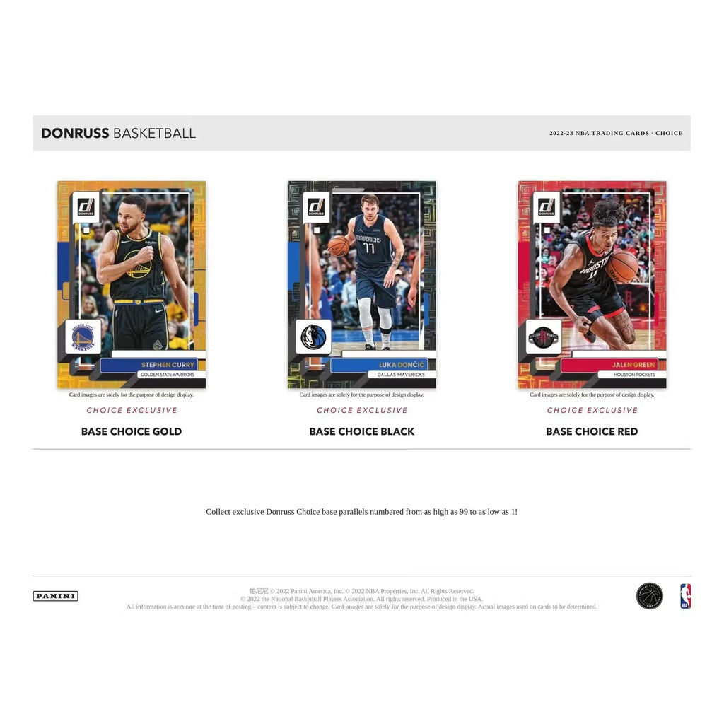 2022-23 Panini Donruss Basketball Choice 20-Box Case (Ships Sealed Only)
