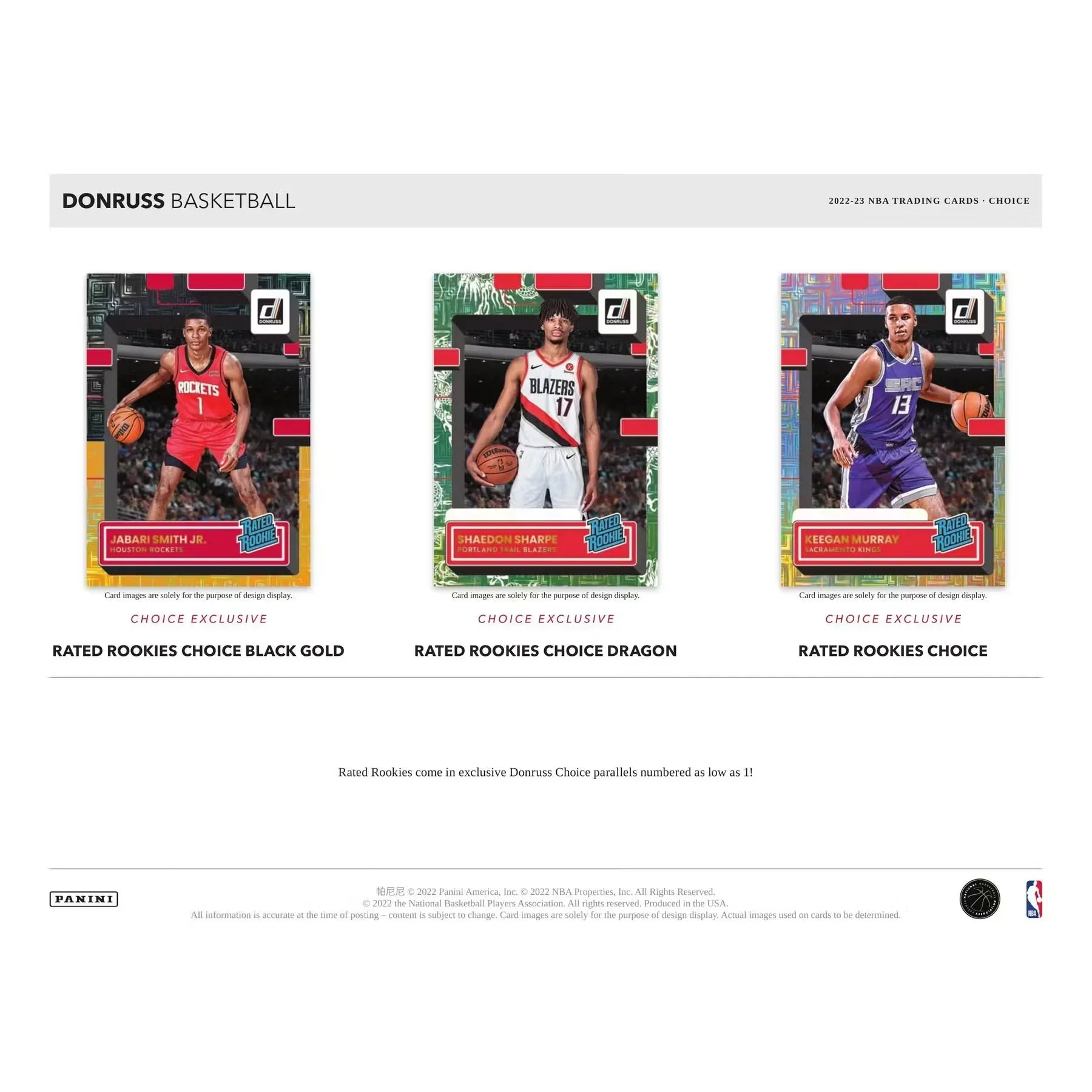 2022-23 Panini Donruss Basketball Choice 20-Box Case (Ships Sealed Only)