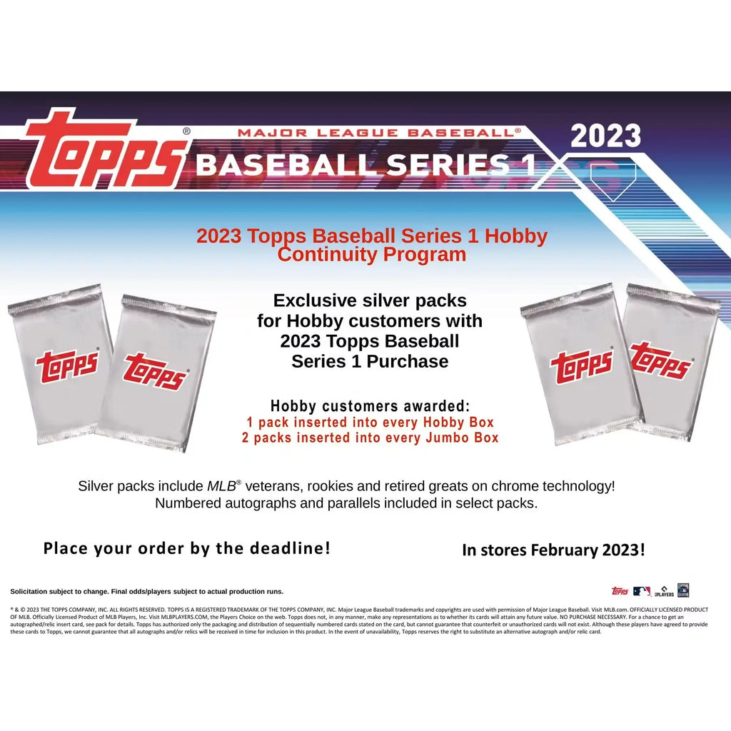 2023 Topps Series 1 Baseball Hobby Jumbo Box (Ships Sealed Only)