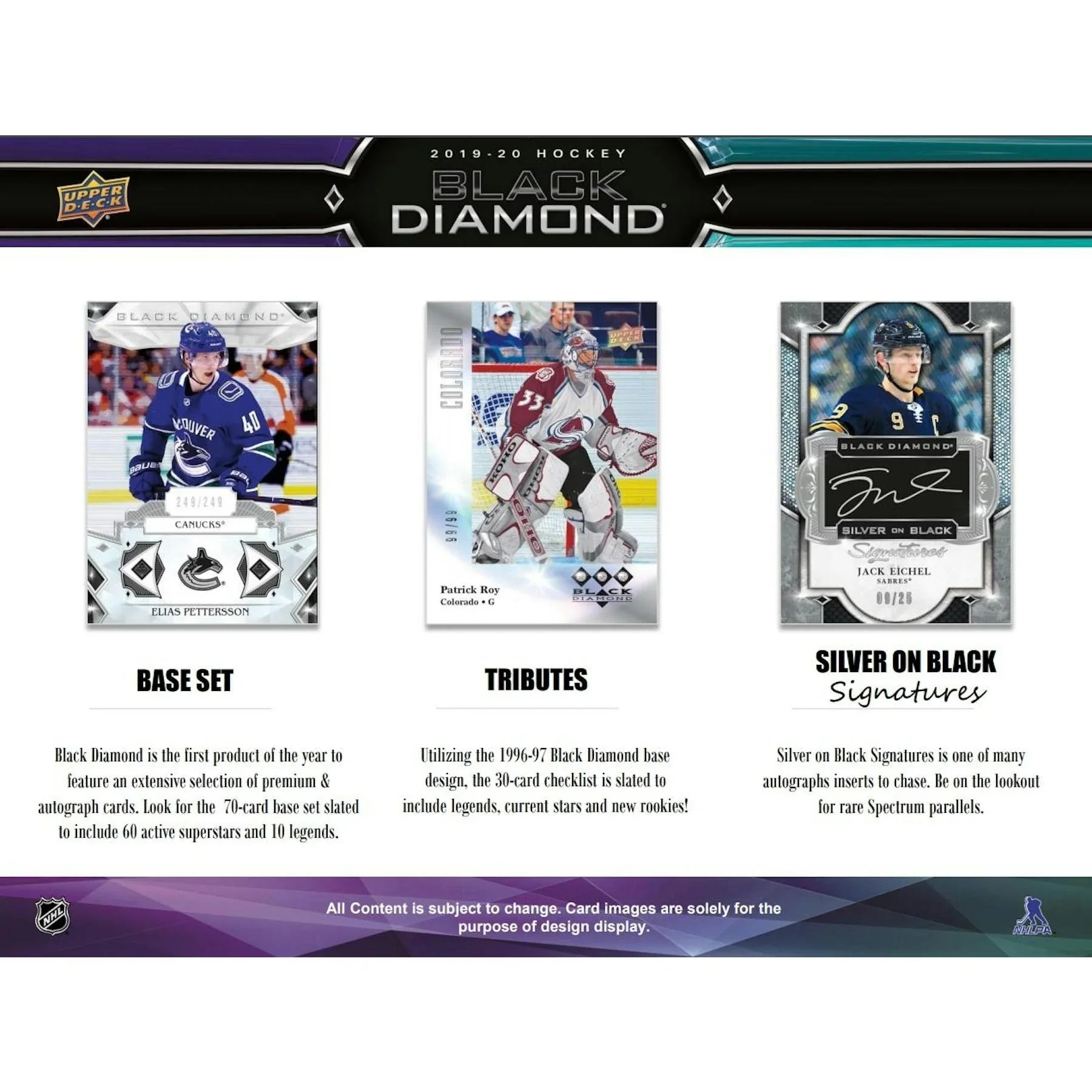 2019 20 Upper Deck Black Diamond Hockey Hobby Box (Ships Sealed Only)