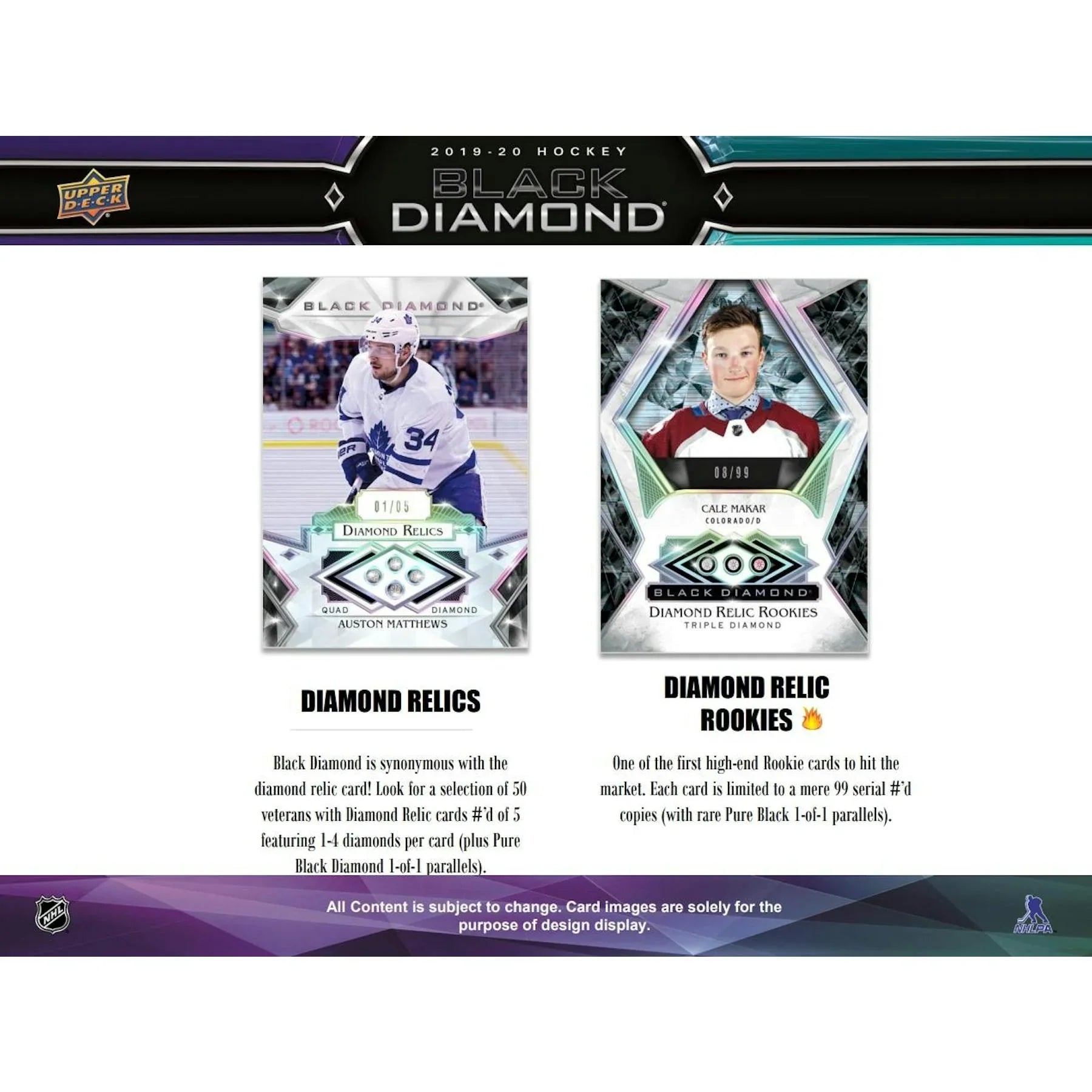 2019 20 Upper Deck Black Diamond Hockey Hobby Box (Ships Sealed Only)
