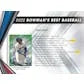 2022 Bowman's Best Baseball Hobby 8-Box Case (Ships Sealed Only)
