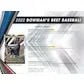 2022 Bowman's Best Baseball Hobby 8-Box Case (Ships Sealed Only)