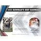 2022 Bowman's Best Baseball Hobby Box (Ships Sealed Only)