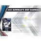 2022 Bowman's Best Baseball Hobby Box (Ships Sealed Only)