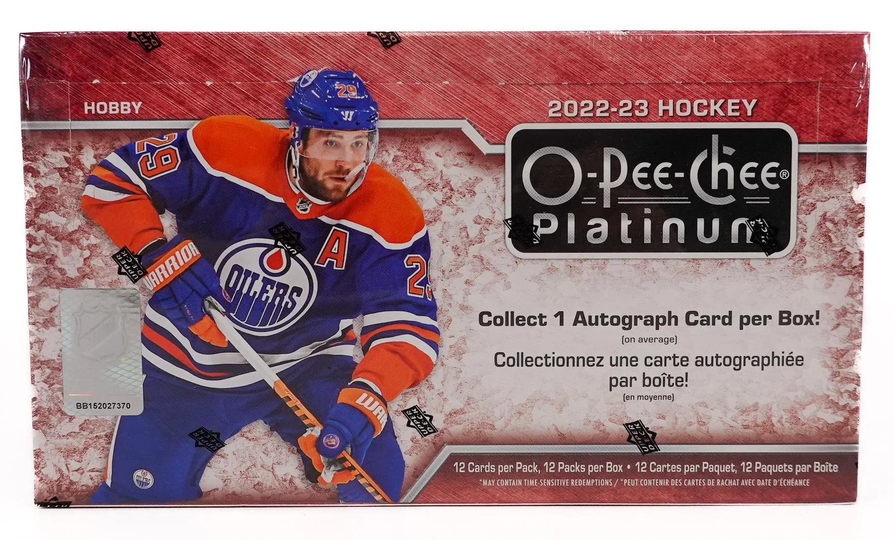 2022 23 Upper Deck O Pee Chee Platinum Hockey Hobby Box (Ships Sealed Only)