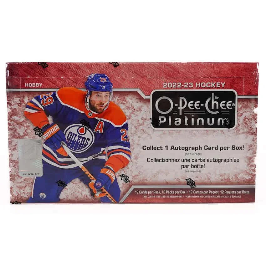 2022 23 Upper Deck O Pee Chee Platinum Hockey Hobby Box (Ships Sealed Only)