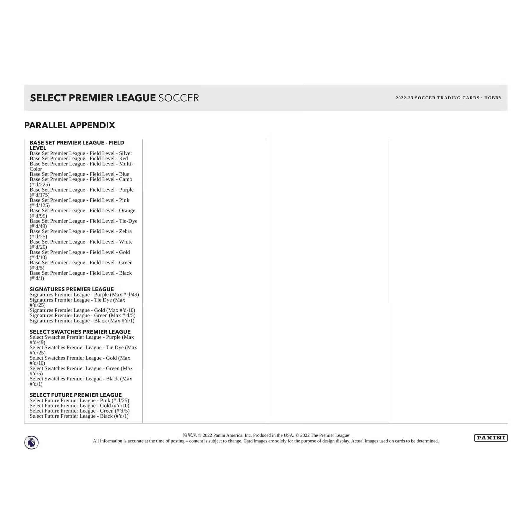2022-23 Panini Select Premier League Soccer Hobby Box (Ships Sealed Only)