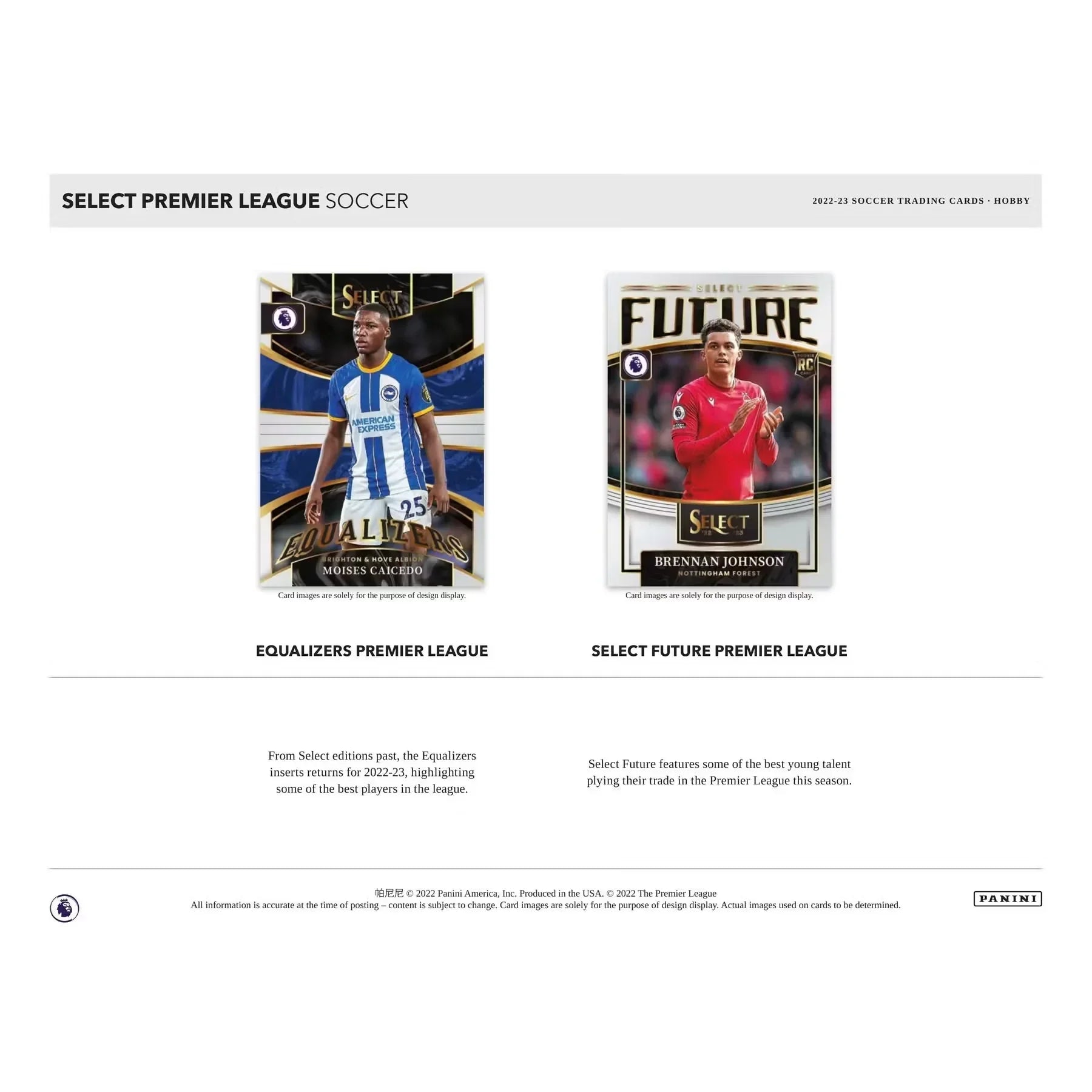 2022-23 Panini Select Premier League Soccer Hobby 12-Box Case (Ships Sealed Only)