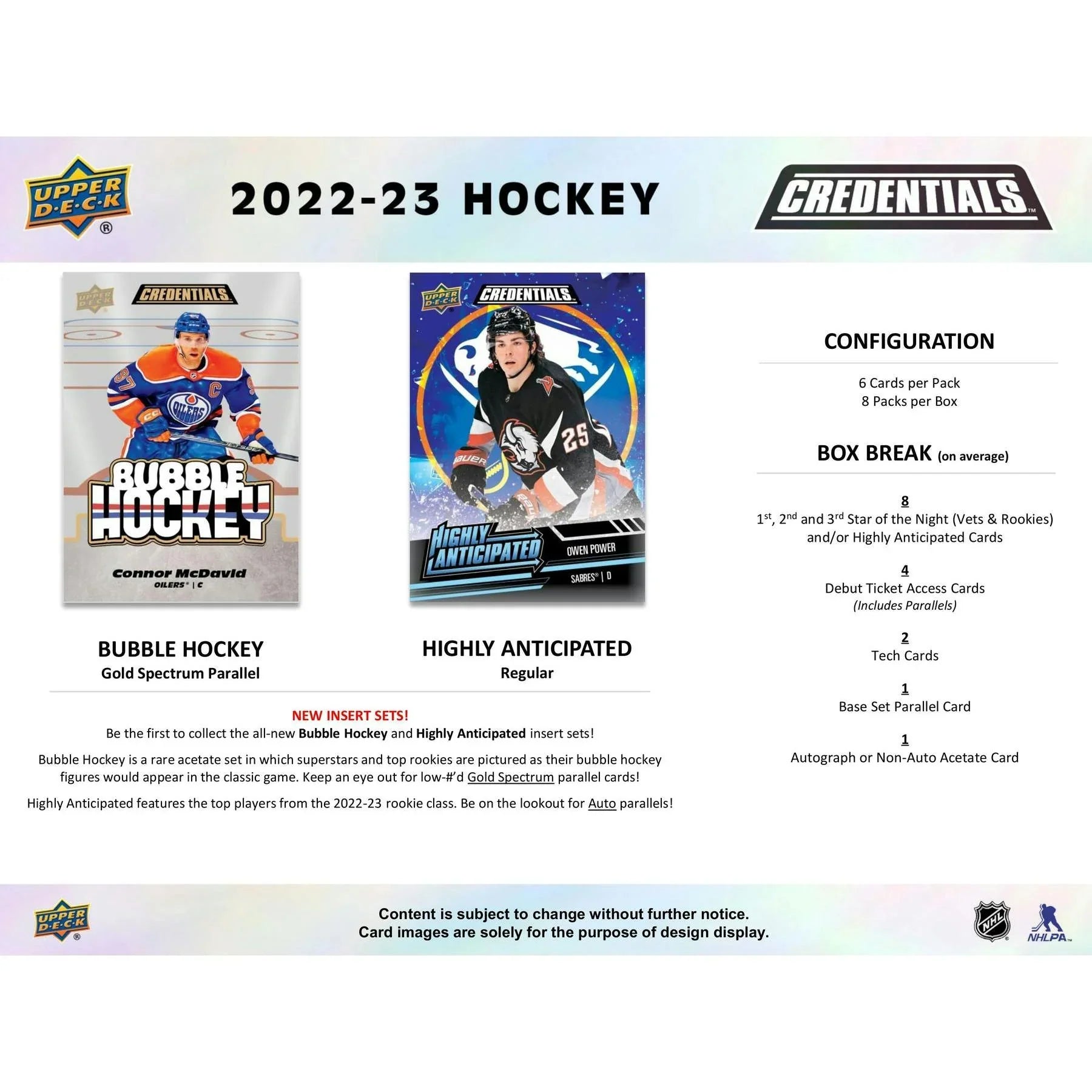 2022 23 Upper Deck Credentials Hockey Hobby 20 Box Case (Ships Sealed Only)