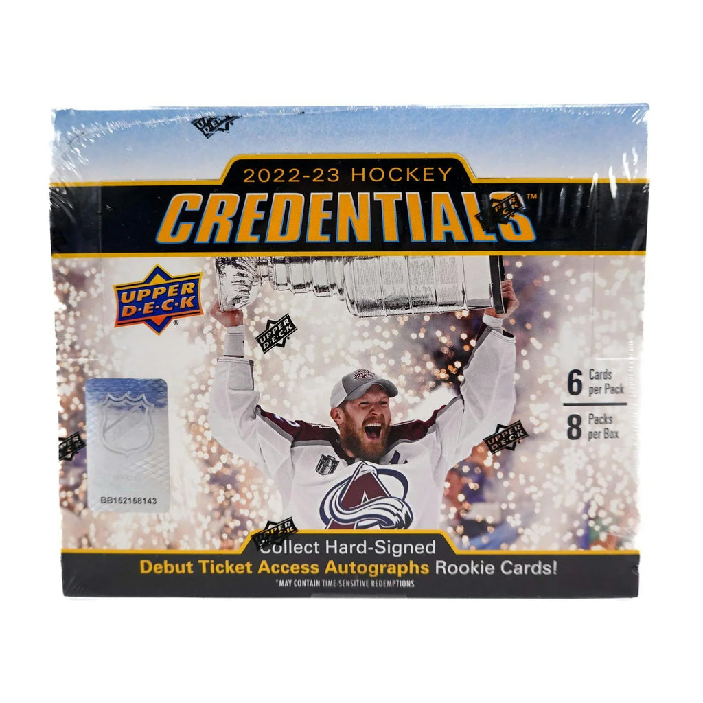 2022 23 Upper Deck Credentials Hockey Hobby Box (Ships Sealed Only) - D