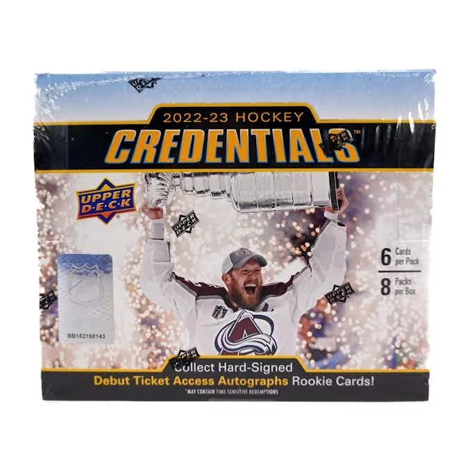 2022 23 Upper Deck Credentials Hockey Hobby Box (Ships Sealed Only) - D