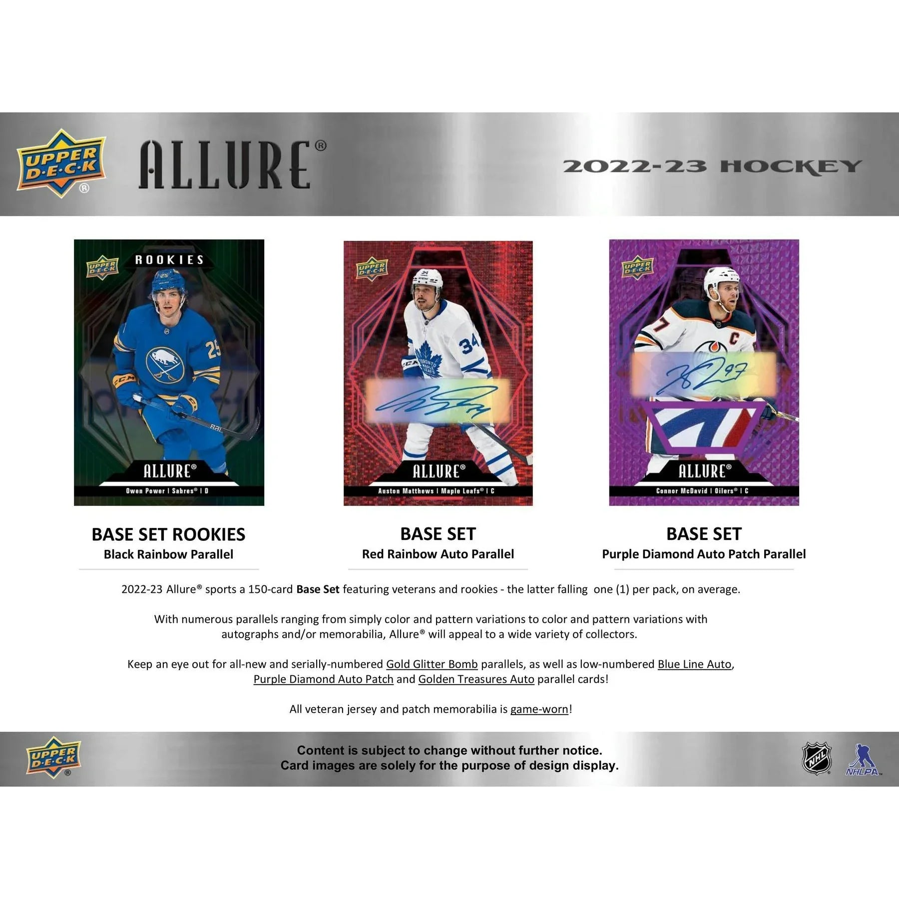 2022 23 Upper Deck Allure Hockey Hobby Box (Ships Sealed Only)