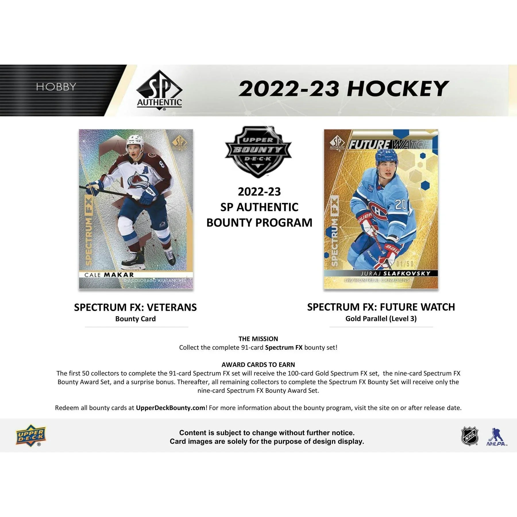 2022 23 Upper Deck SP Authentic Hockey Hobby Box (Ships Sealed Only)