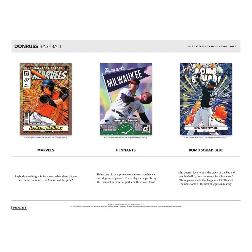 2023 Panini Donruss Baseball Hobby Box (Ships Sealed Only)