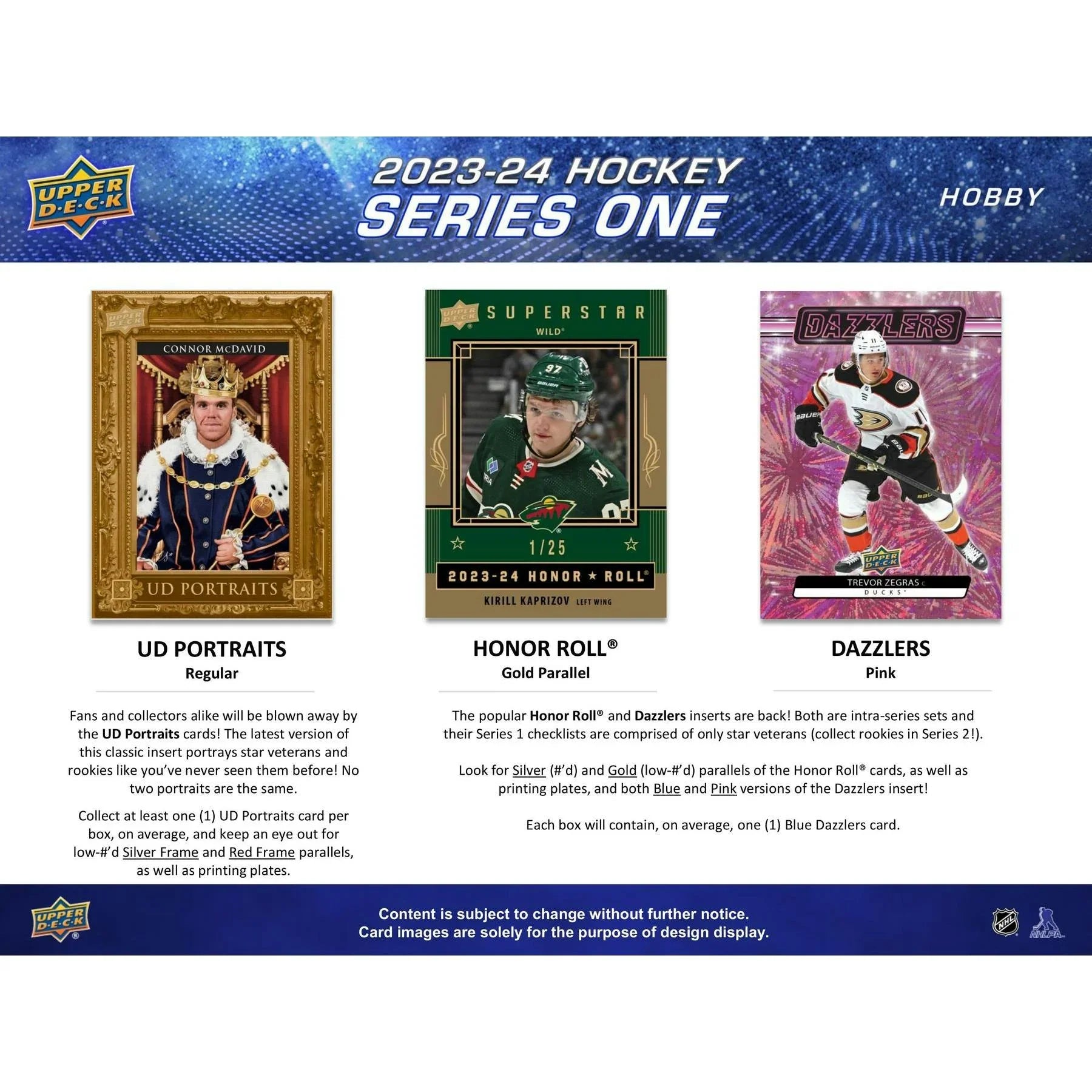 2023-24 Upper Deck Series 1 Hockey Hobby 12-Box Case (Ships Sealed Only) - D