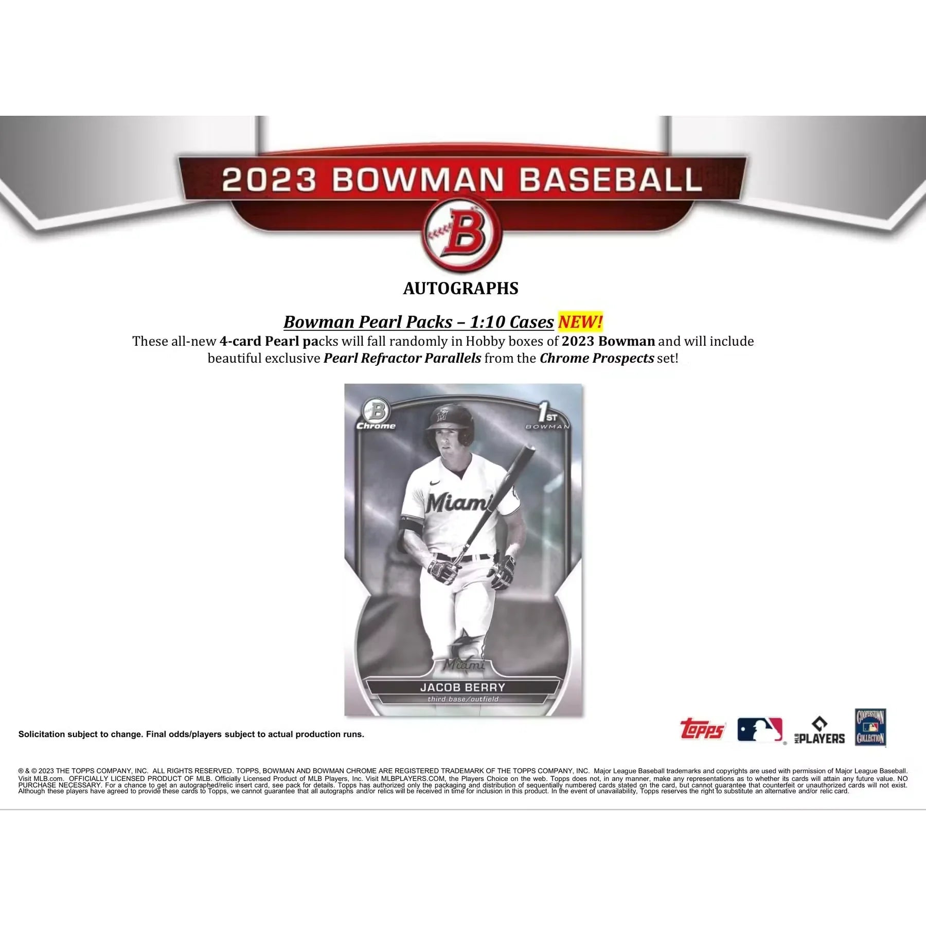2023 Bowman Baseball Hobby 12-Box Case (Ships Sealed Only)