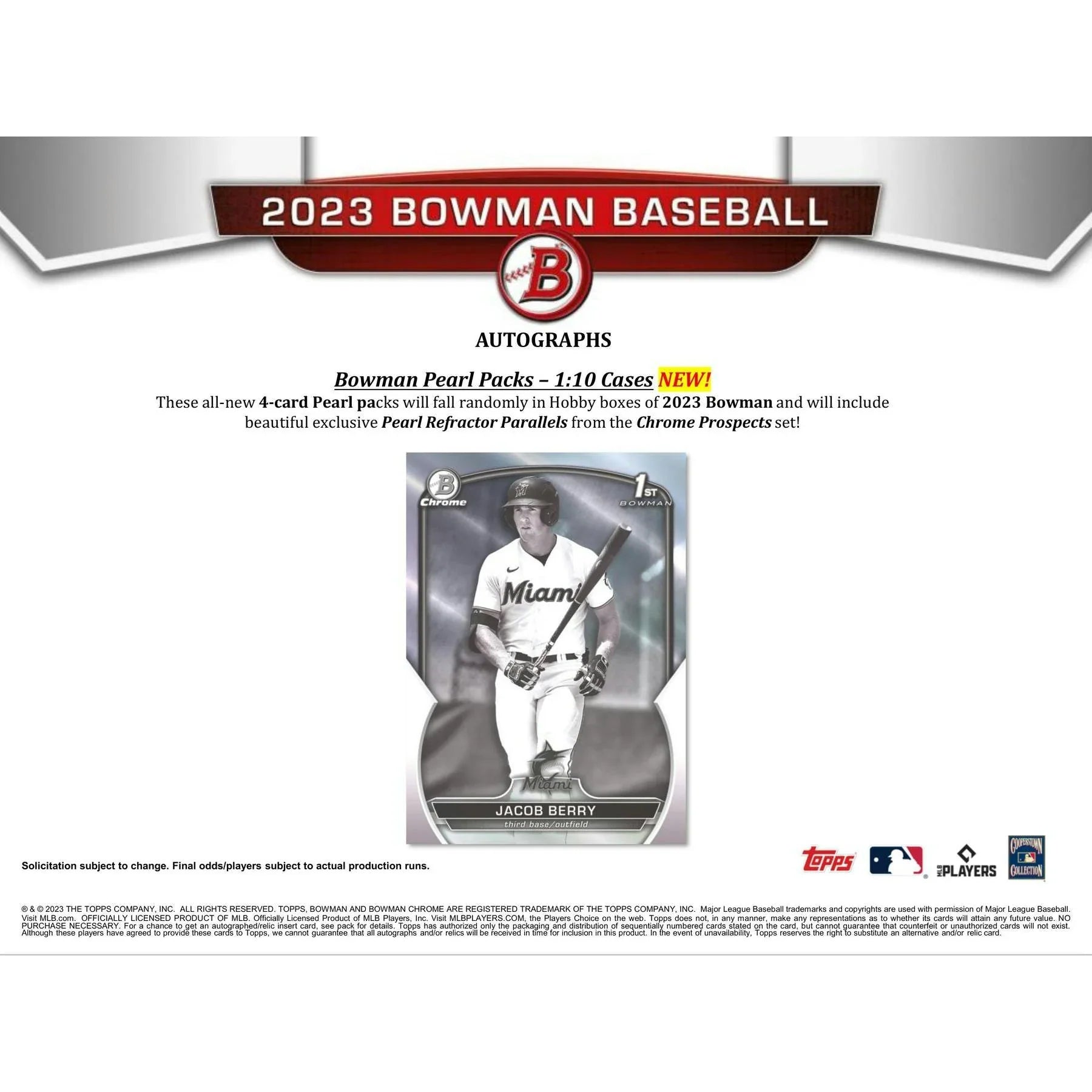 2023 Bowman Baseball Hobby Box (Ships Sealed Only)