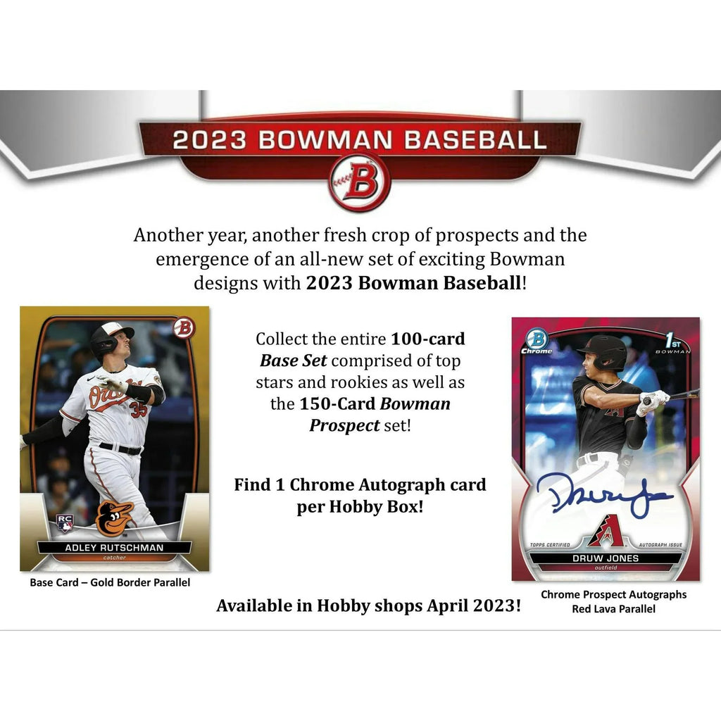 2023 Bowman Baseball Hobby Box (Ships Sealed Only)