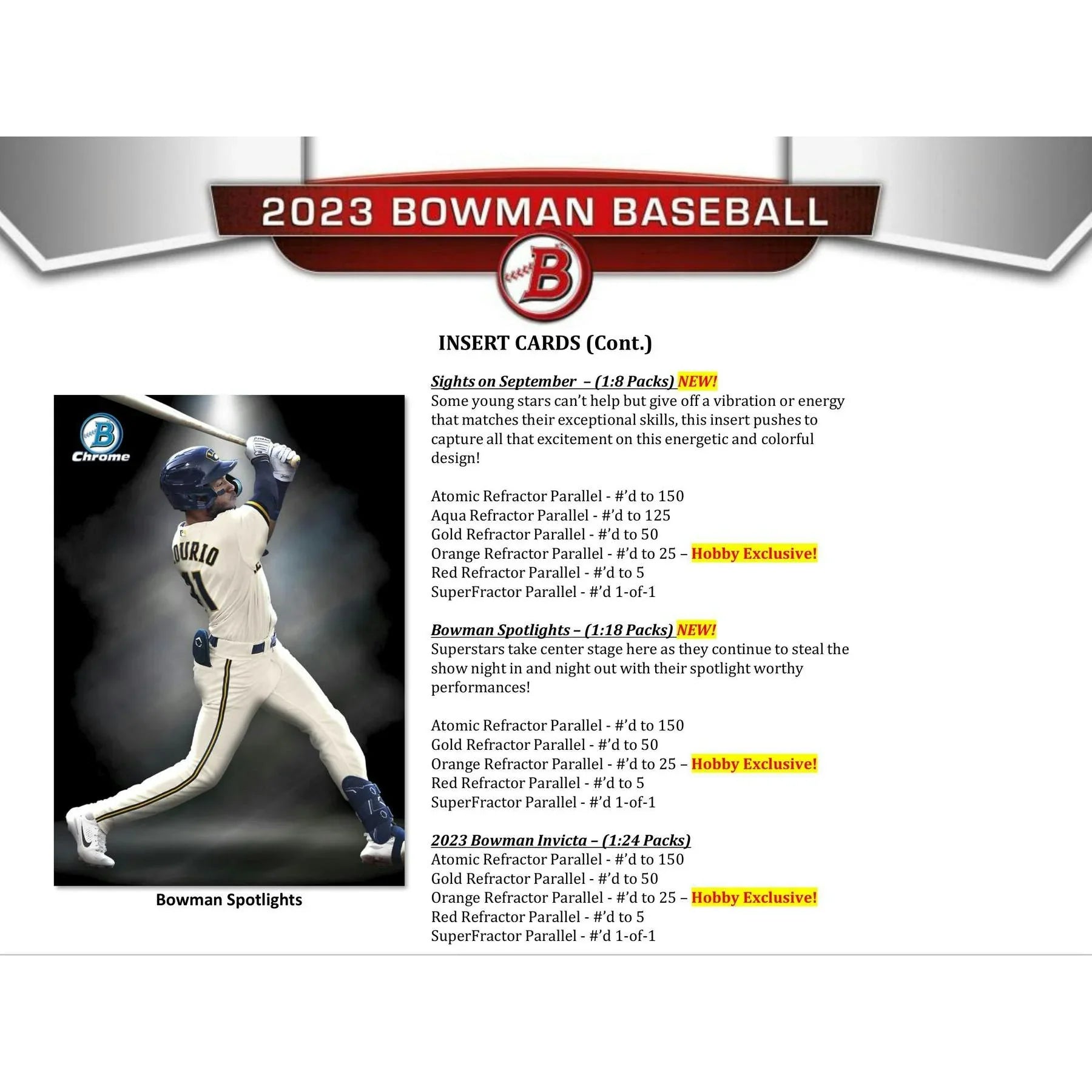 2023 Bowman Baseball Hobby Box (Ships Sealed Only)