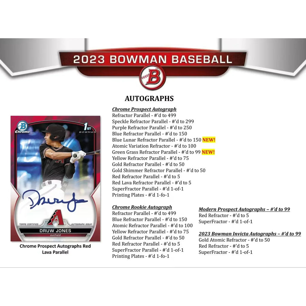 2023 Bowman Baseball Hobby Jumbo 8 Box Case (Ships Sealed Only)