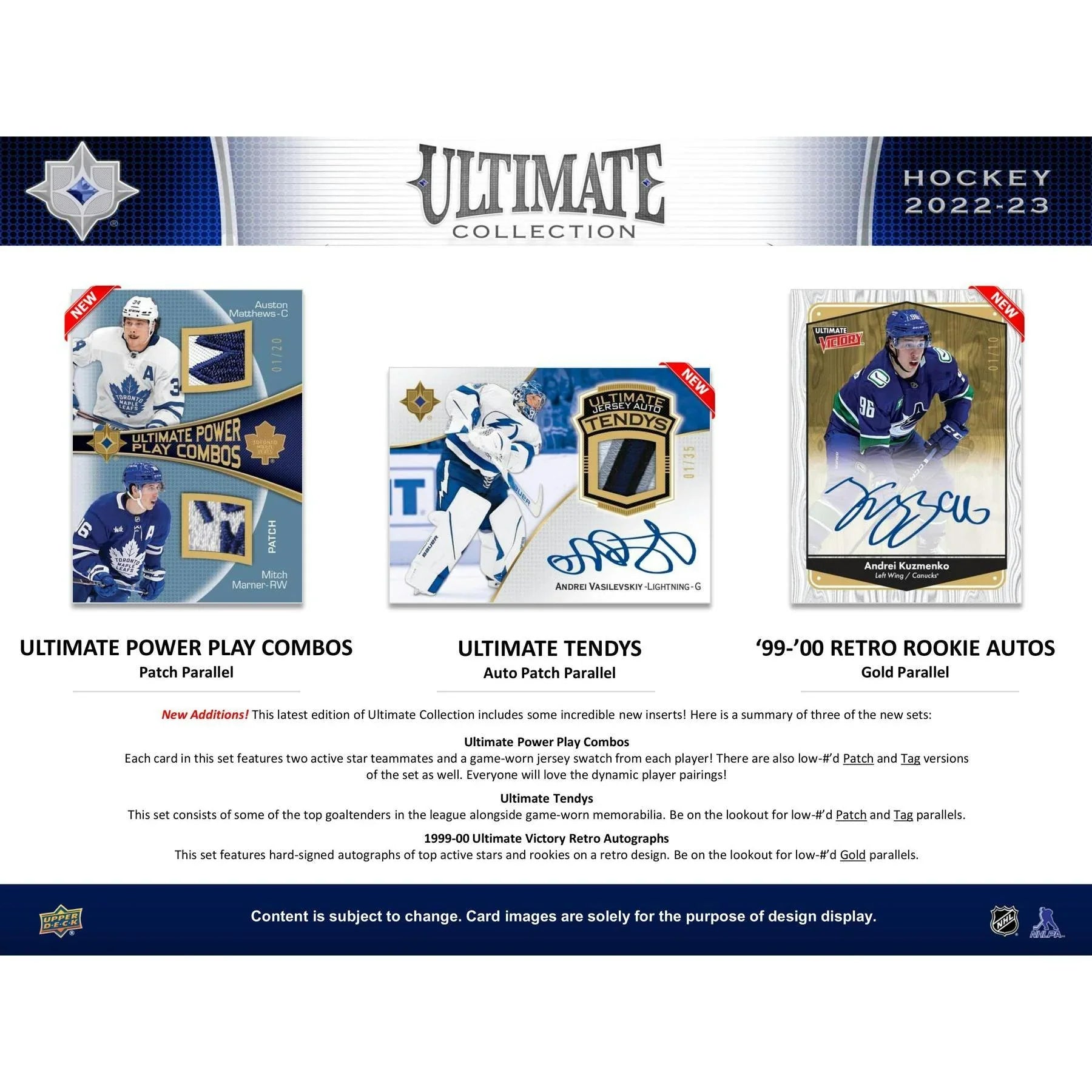 2022 23 Upper Deck Ultimate Collection Hockey Hobby Box Sealed (Ships Sealed Only)