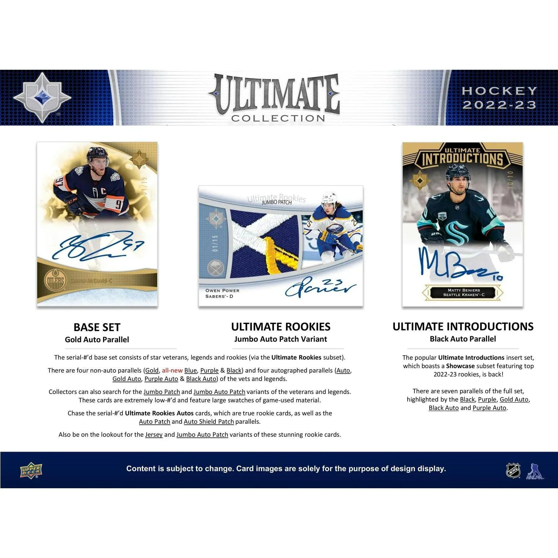 2022 23 Upper Deck Ultimate Collection Hockey Hobby 16 Box Case (Ships Sealed Only)