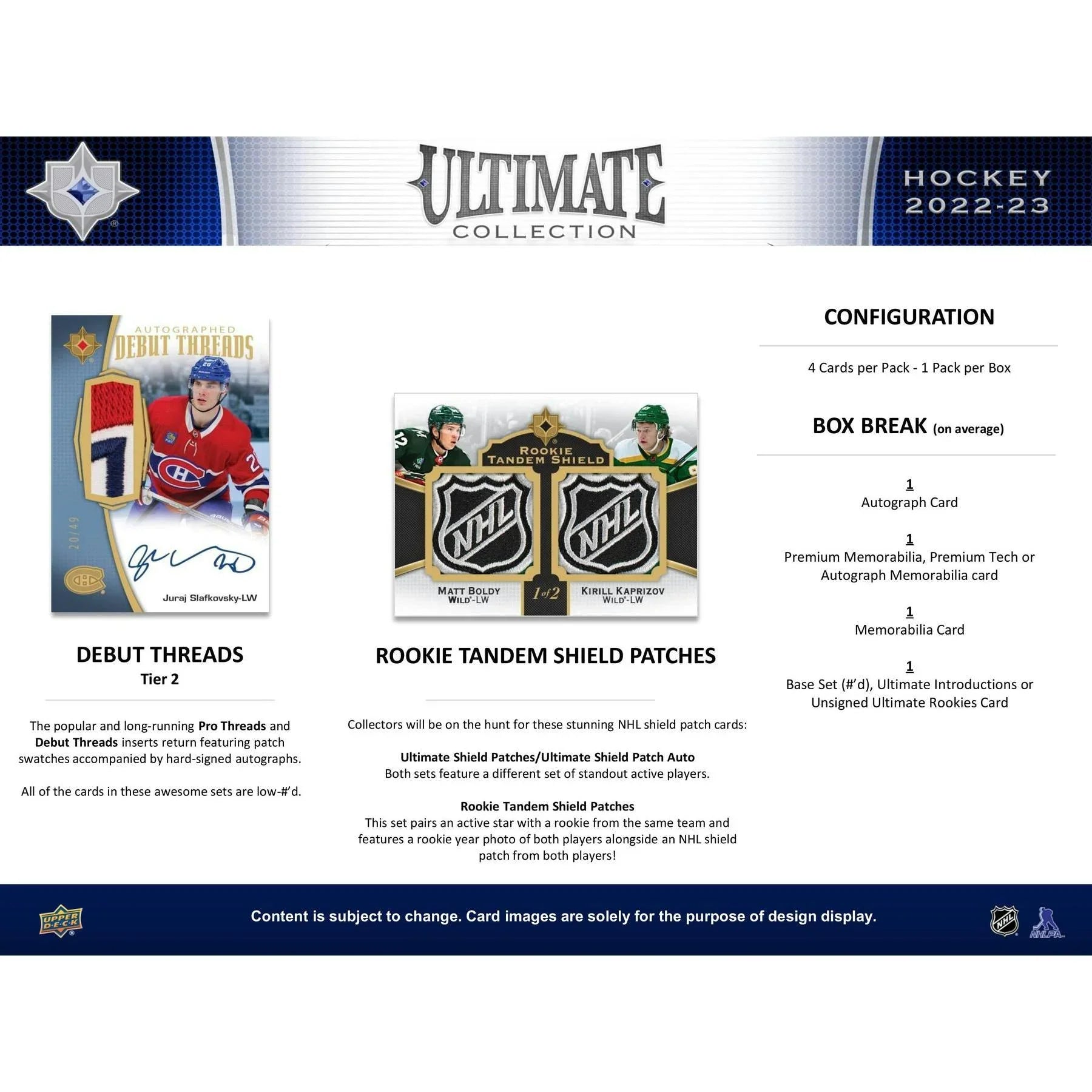 2022 23 Upper Deck Ultimate Collection Hockey Hobby 16 Box Case (Ships Sealed Only)