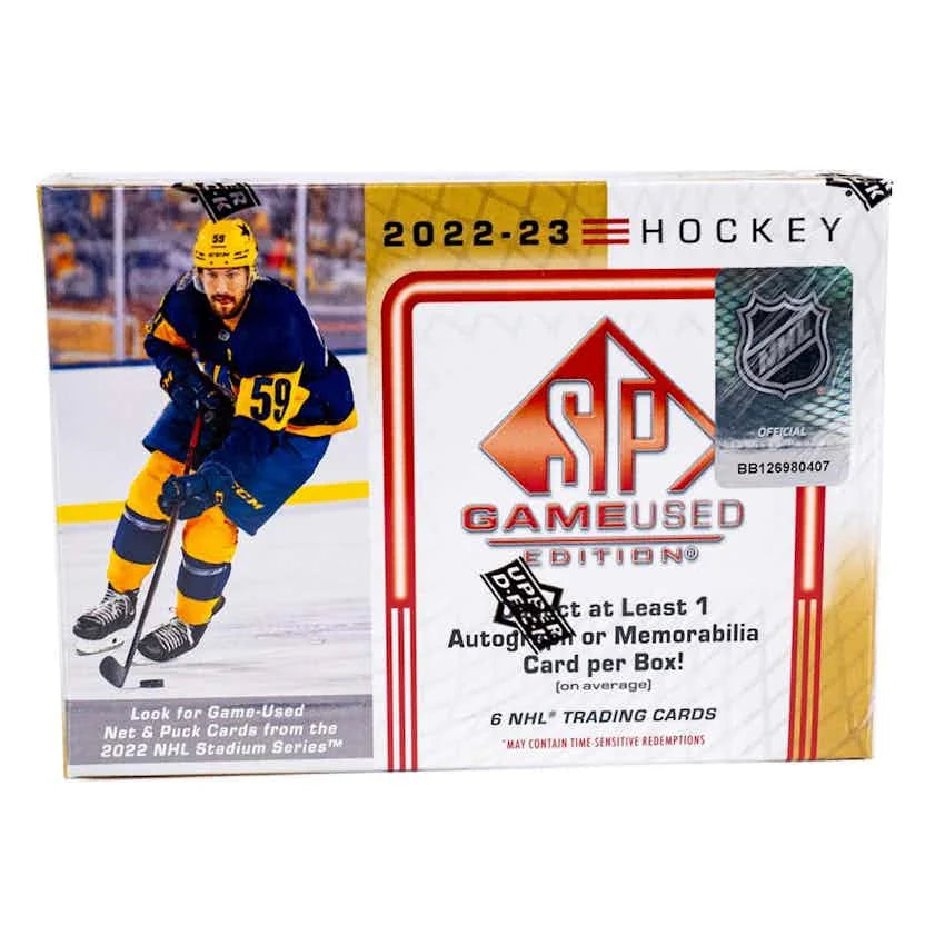 2022 23 Upper Deck SP Game Used Hockey Hobby Box Sealed (Ships Sealed Only)