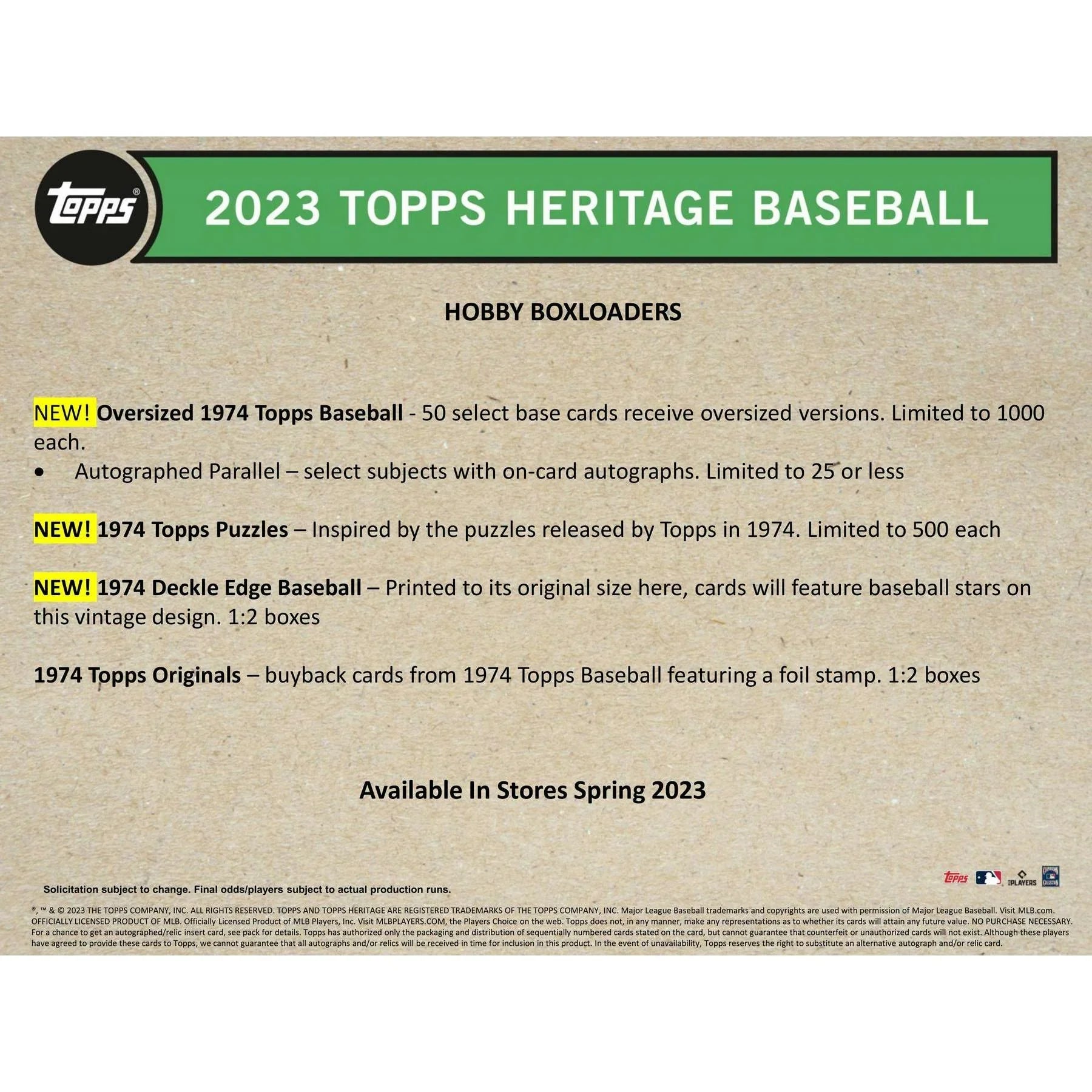 2023 Topps Heritage Baseball Hobby 12-Box Case (Ships Sealed Only)