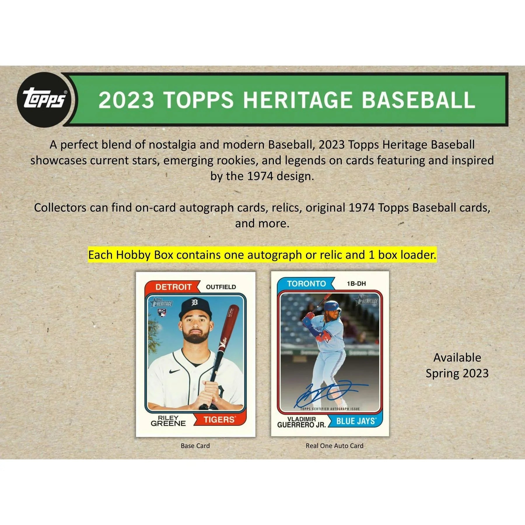 2023 Topps Heritage Baseball Hobby 12-Box Case (Ships Sealed Only)