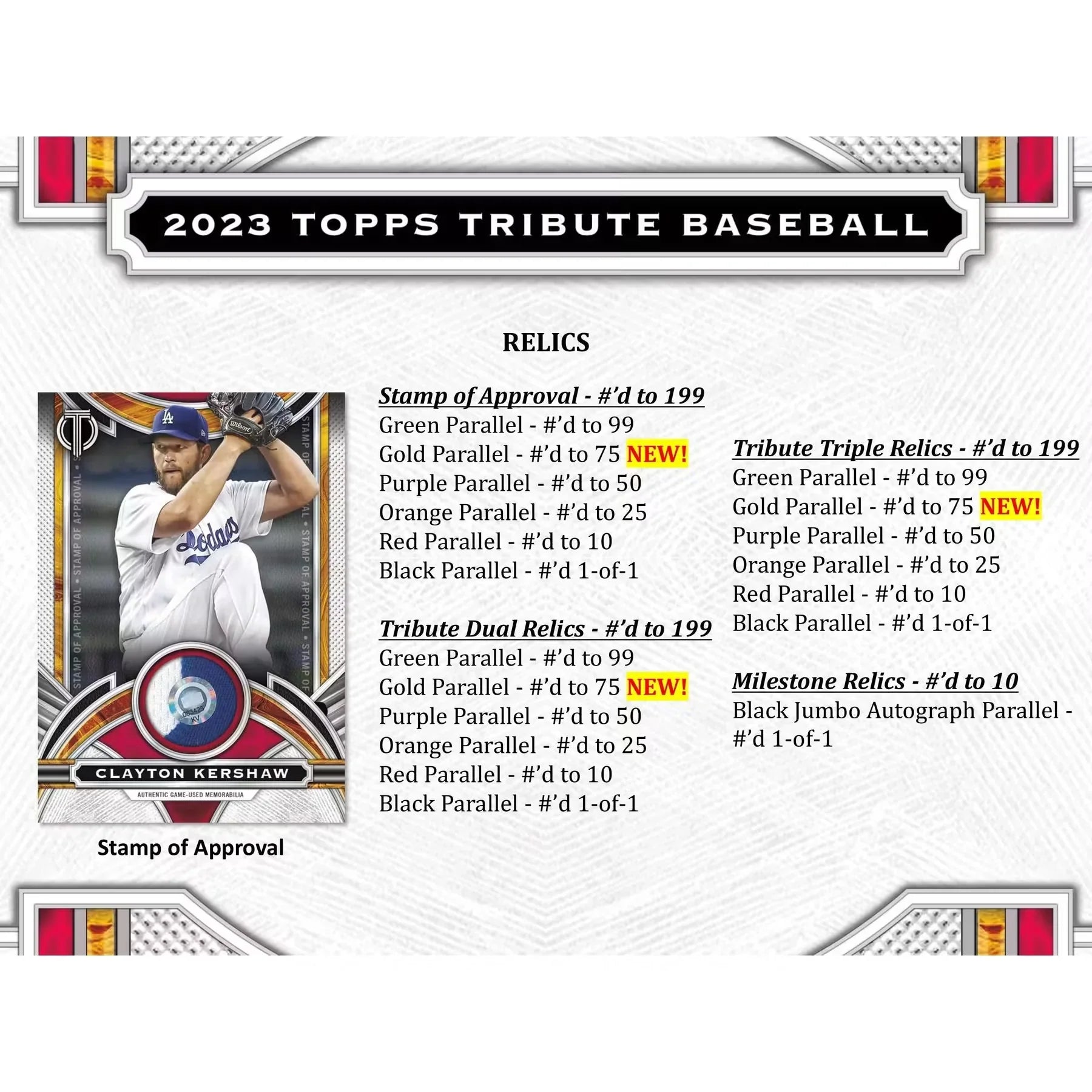 2023 Topps Tribute Baseball Hobby Box (Ships Sealed Only)