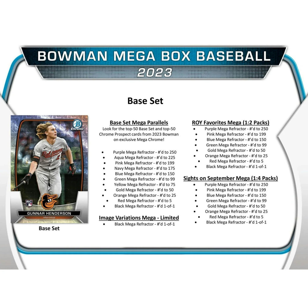 2023 Bowman Baseball Mega Box (Ships Sealed Only)