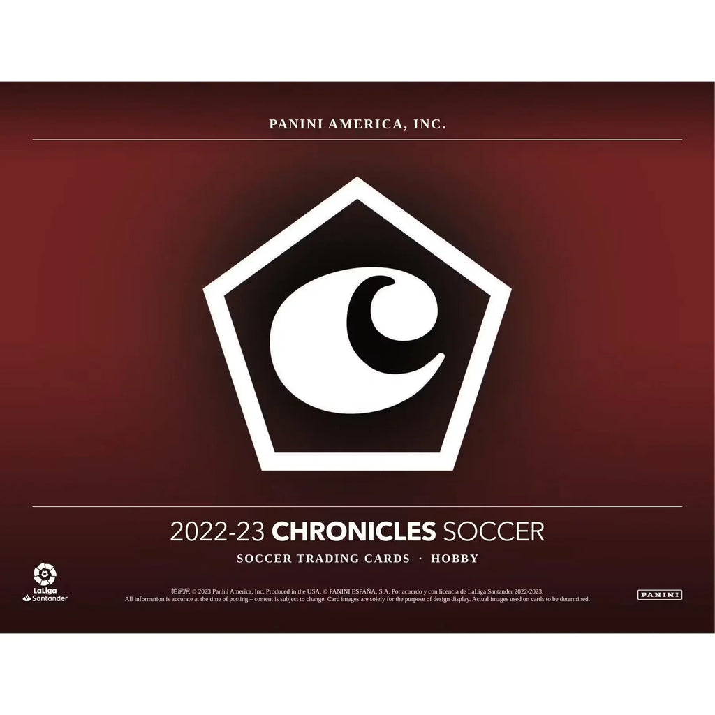 2022-23 Panini Chronicles Soccer Hobby 12-Box Case (Ships Sealed Only)
