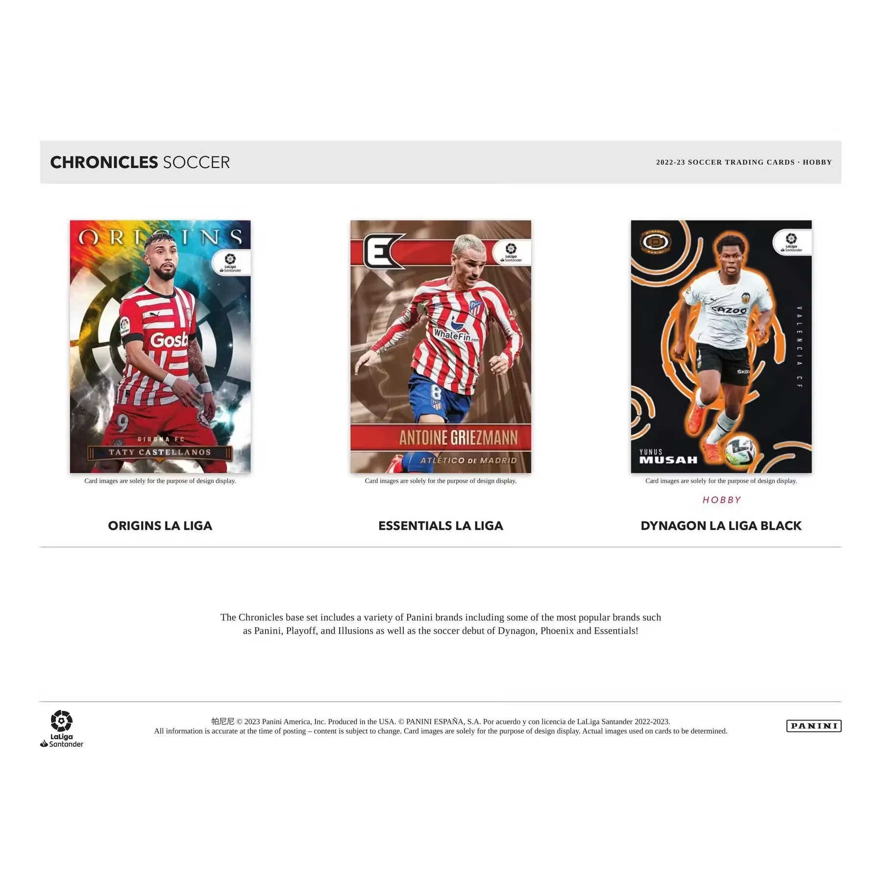 2022-23 Panini Chronicles Soccer Hobby 12-Box Case (Ships Sealed Only)