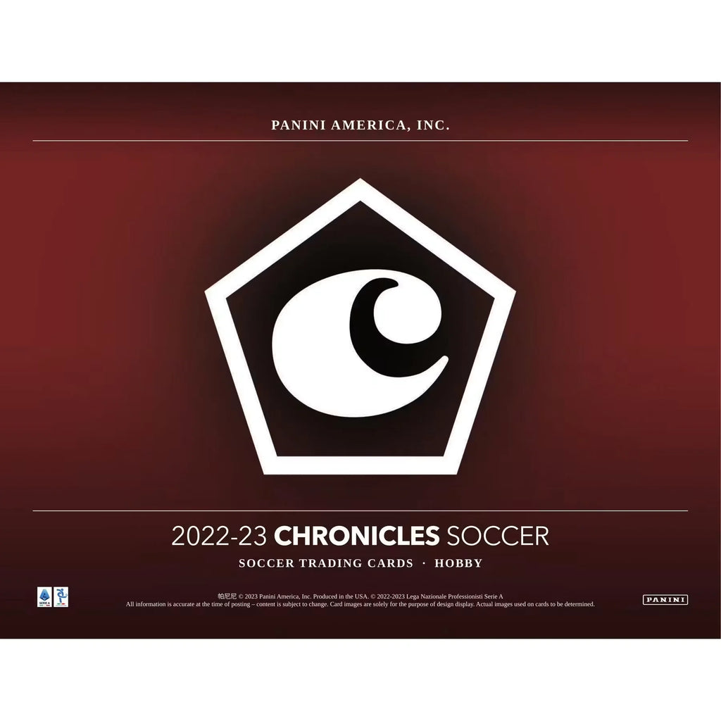 2022-23 Panini Chronicles Soccer Hobby 12-Box Case (Ships Sealed Only)