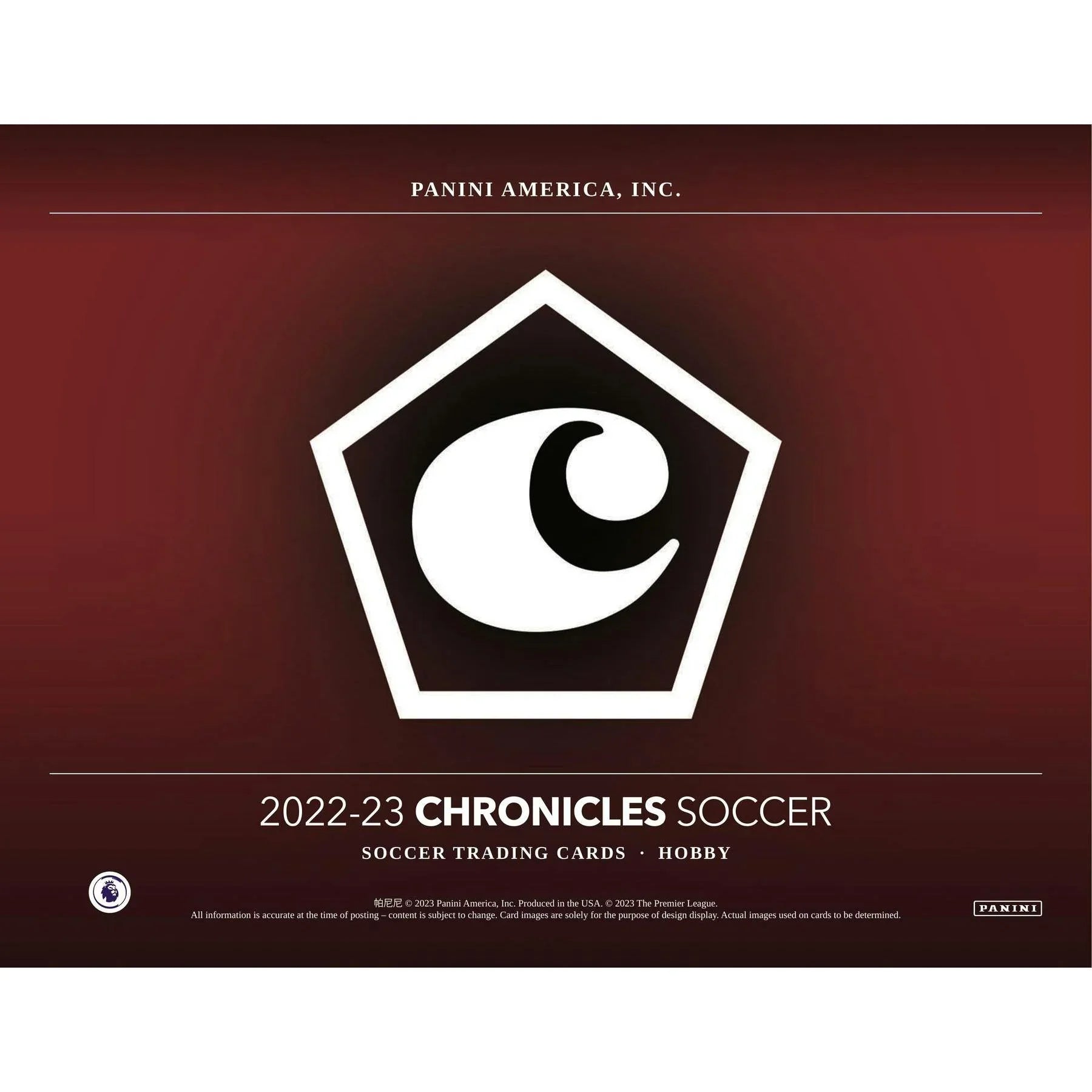 2022-23 Panini Chronicles Soccer Hobby 12-Box Case (Ships Sealed Only)