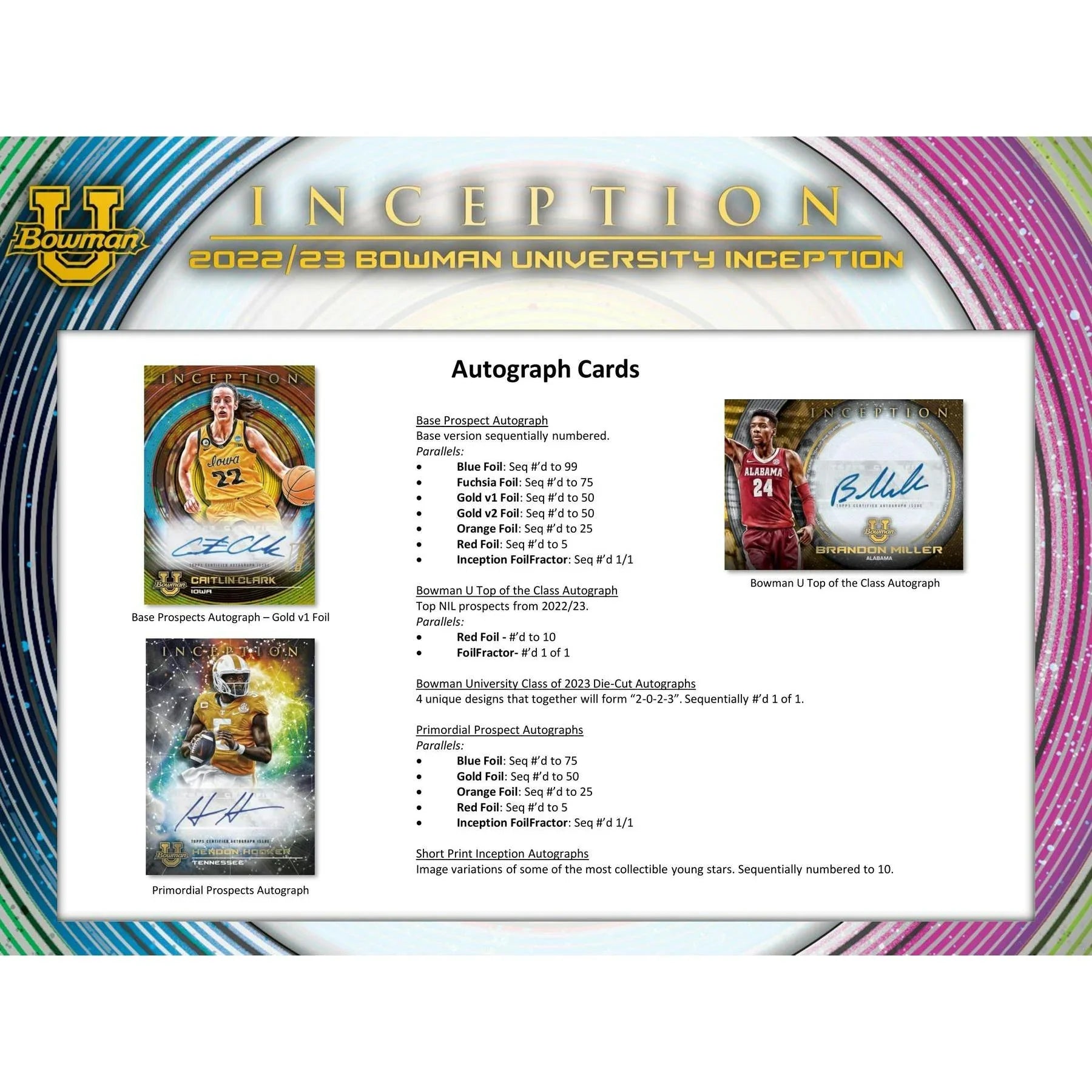 2022 23 Bowman University Inception Hobby Box (Ships Sealed Only) - D