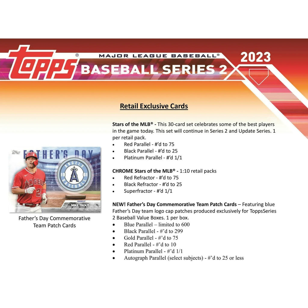 2023 Topps Series 2 Baseball Blaster Box Commemorative Relic Card (Ships Sealed Only)