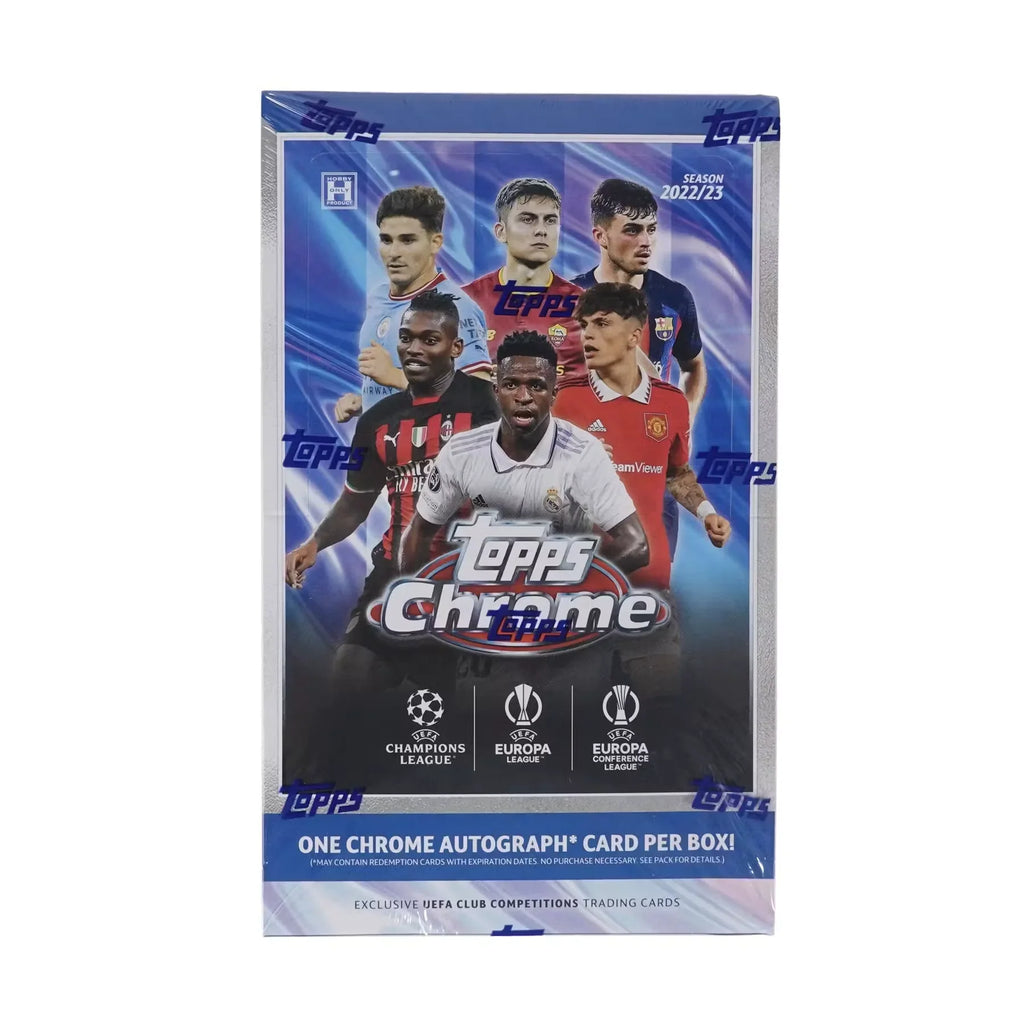 2022-23 Topps Chrome UEFA Club Competitions Soccer Hobby 12-Box Case (Ships Sealed Only)